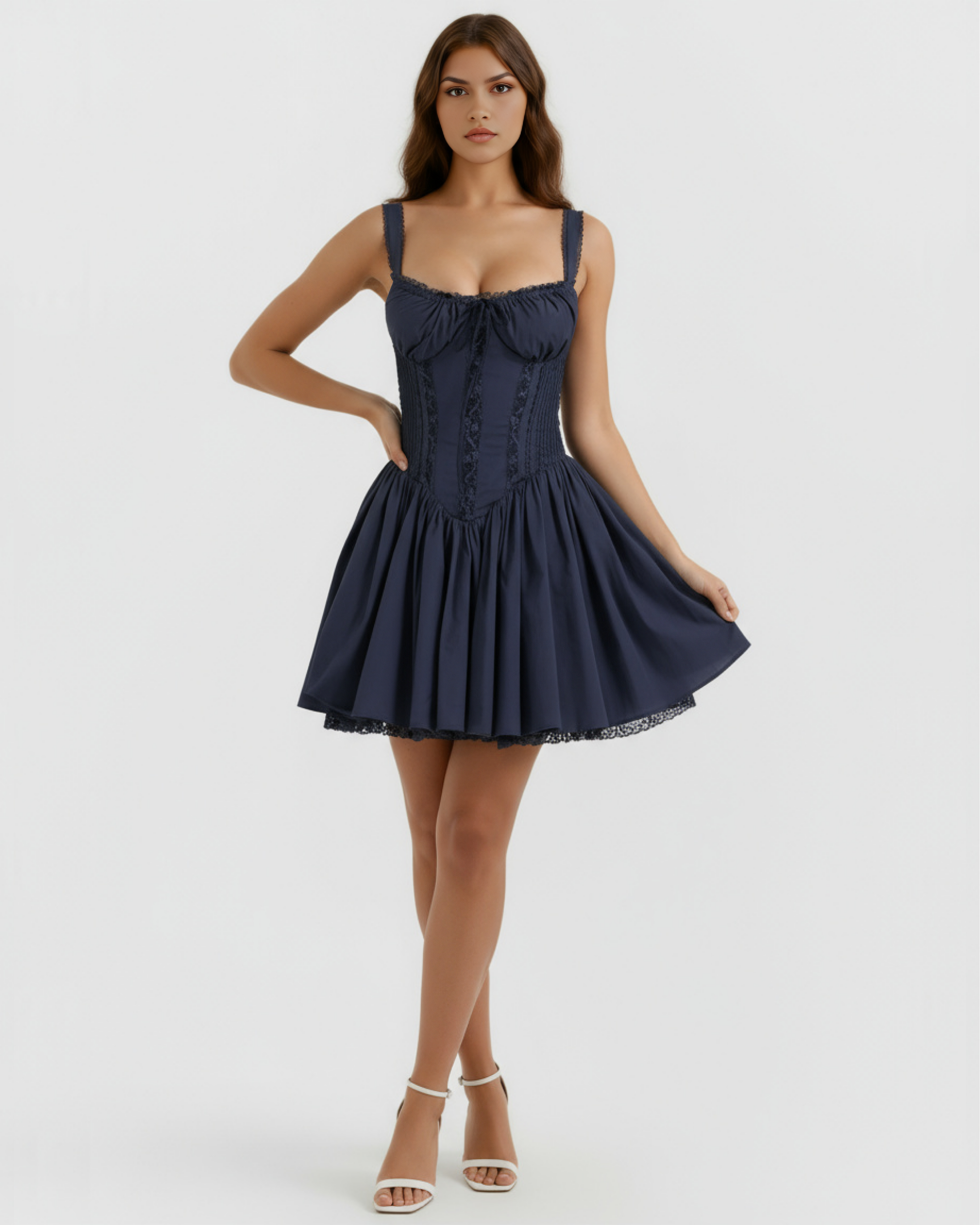 Elegant corset midi dress for women | Luna