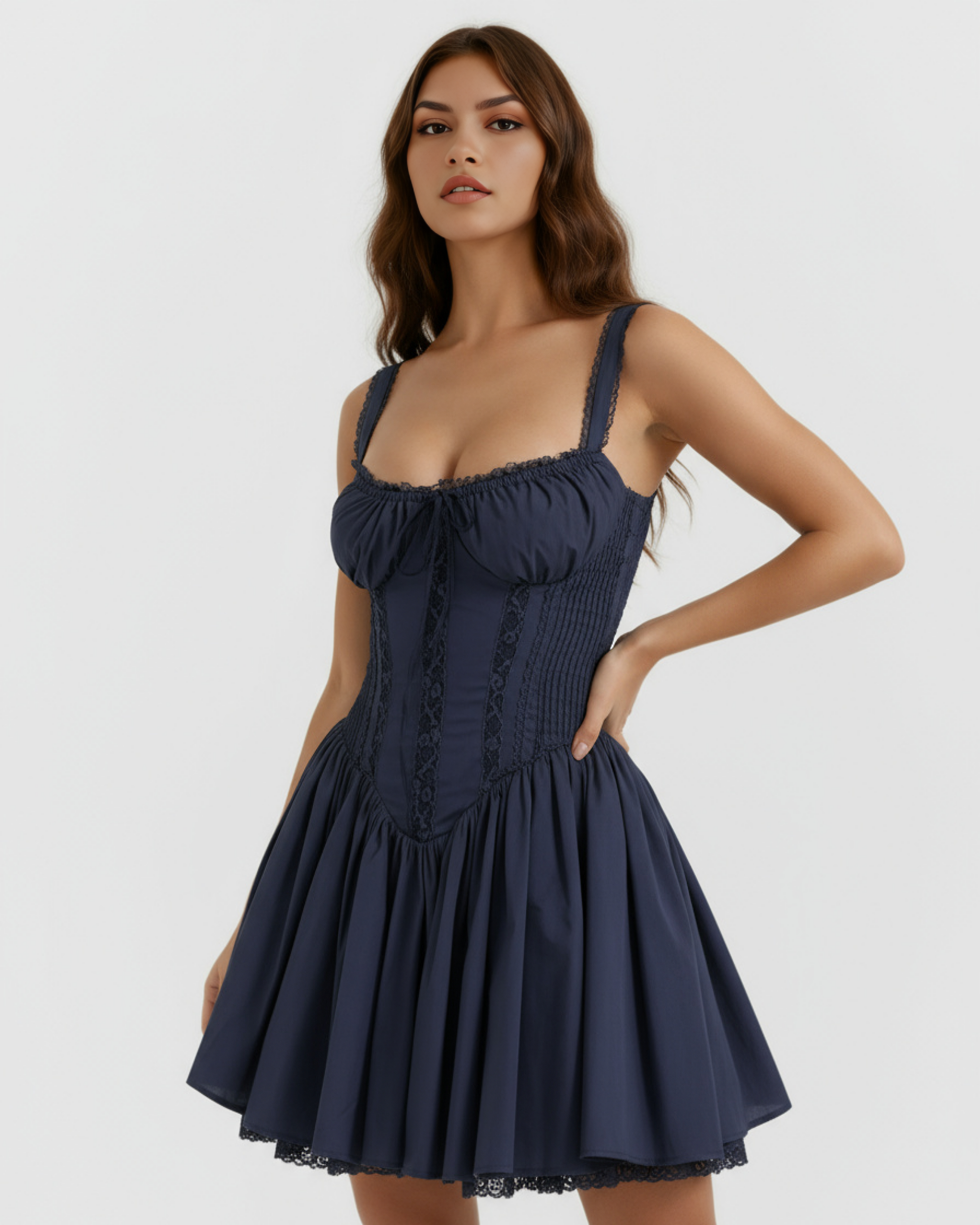 Elegant corset midi dress for women | Luna