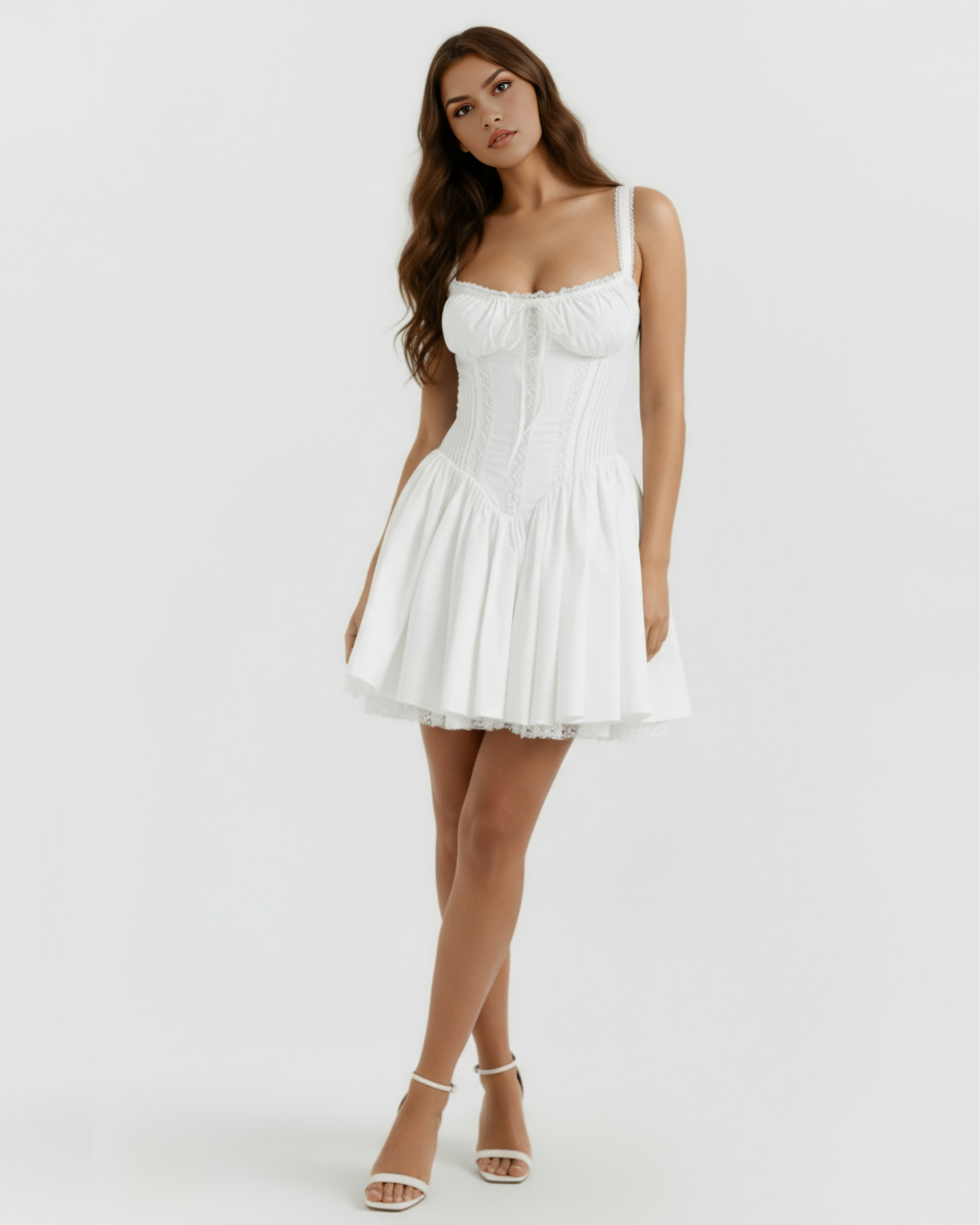 Elegant corset midi dress for women | Luna