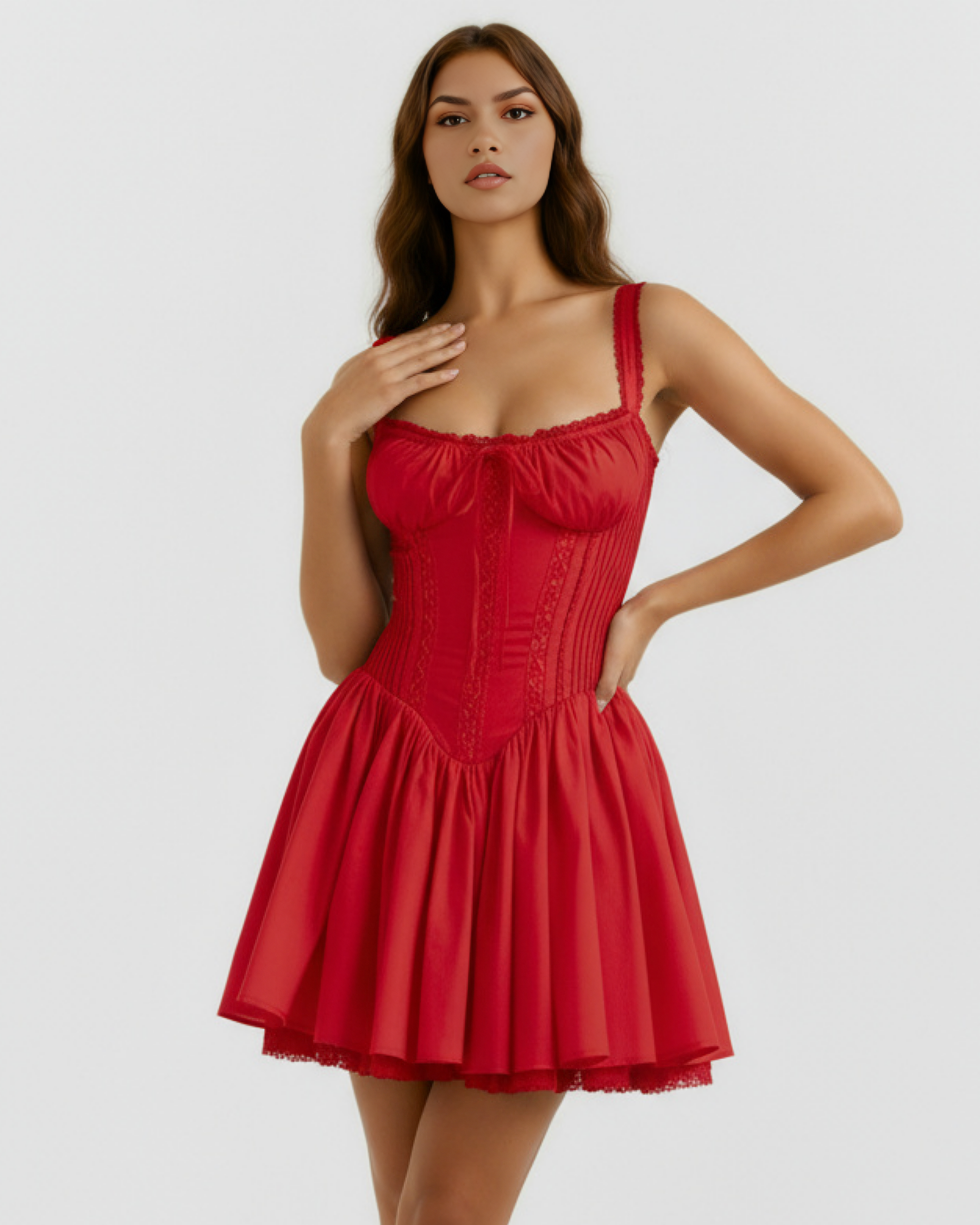 Elegant corset midi dress for women | Luna