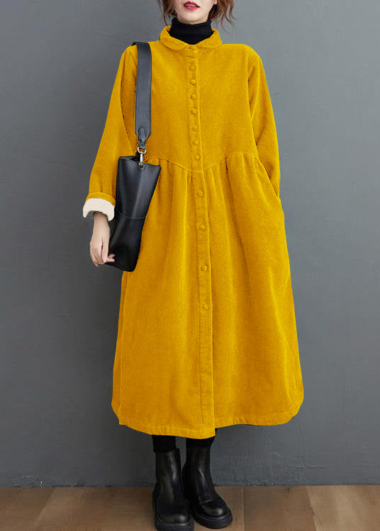Blackish Green Corduroy Cinched Coat Stylish for Women | Mirelle