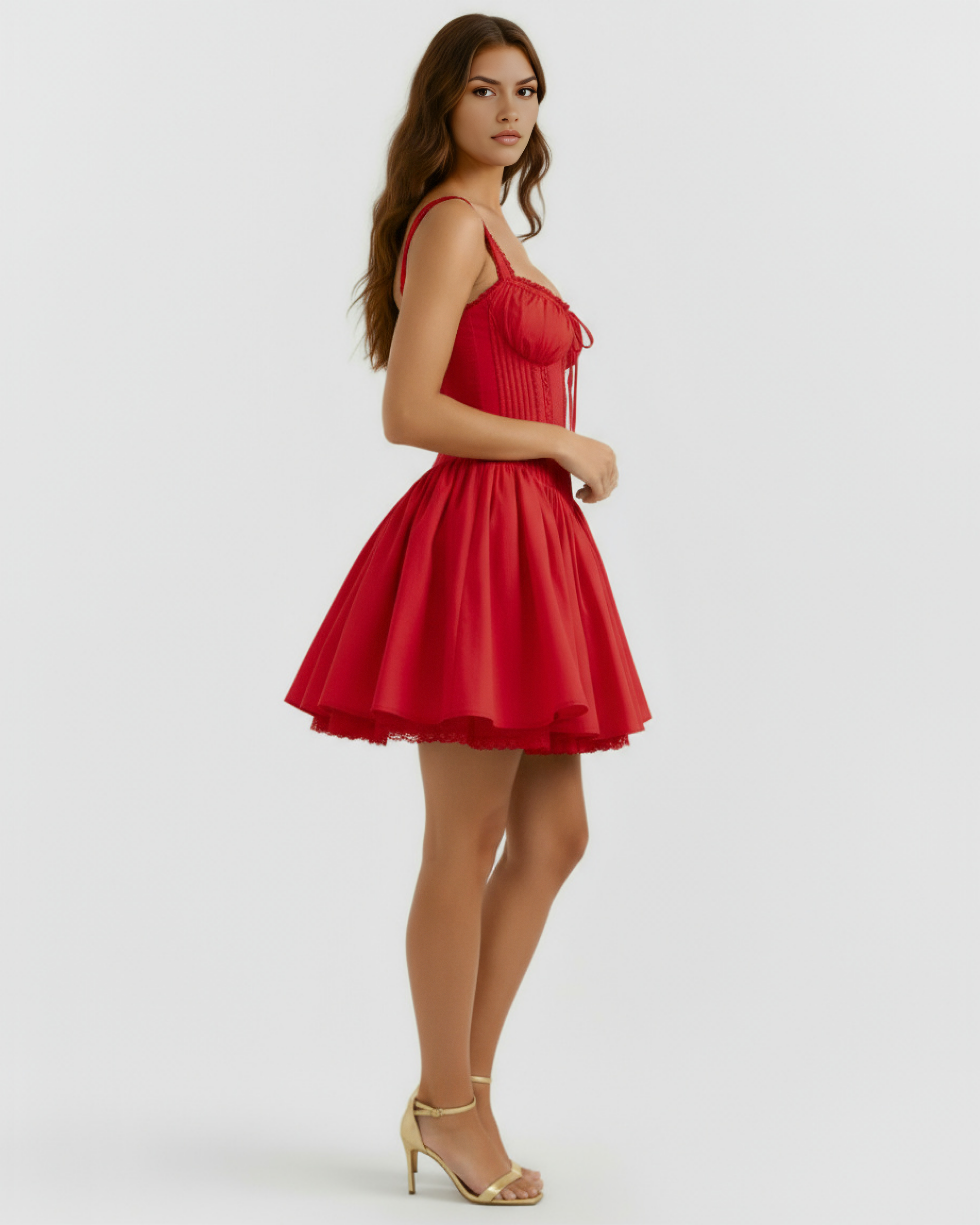 Elegant corset midi dress for women | Luna