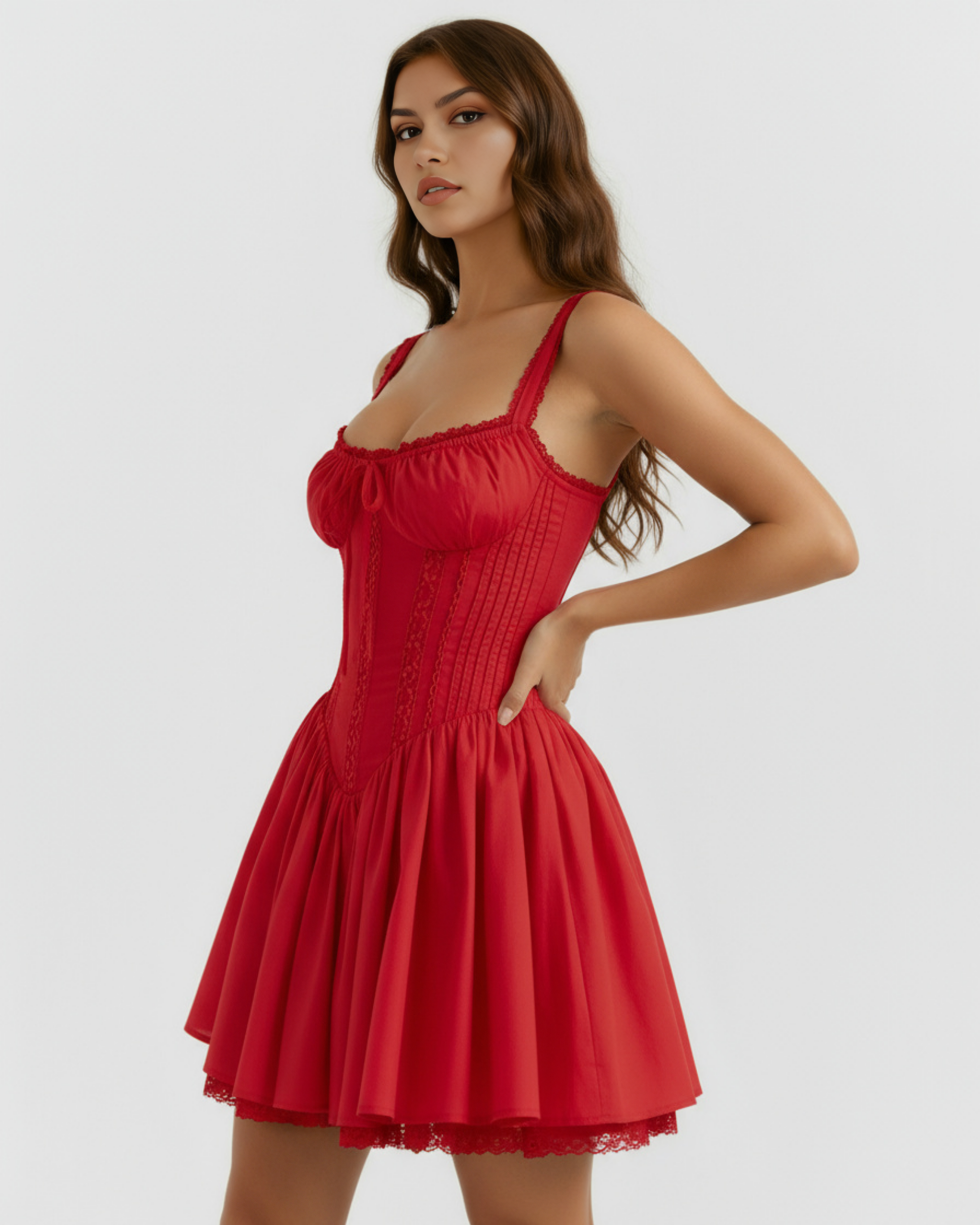 Elegant corset midi dress for women | Luna