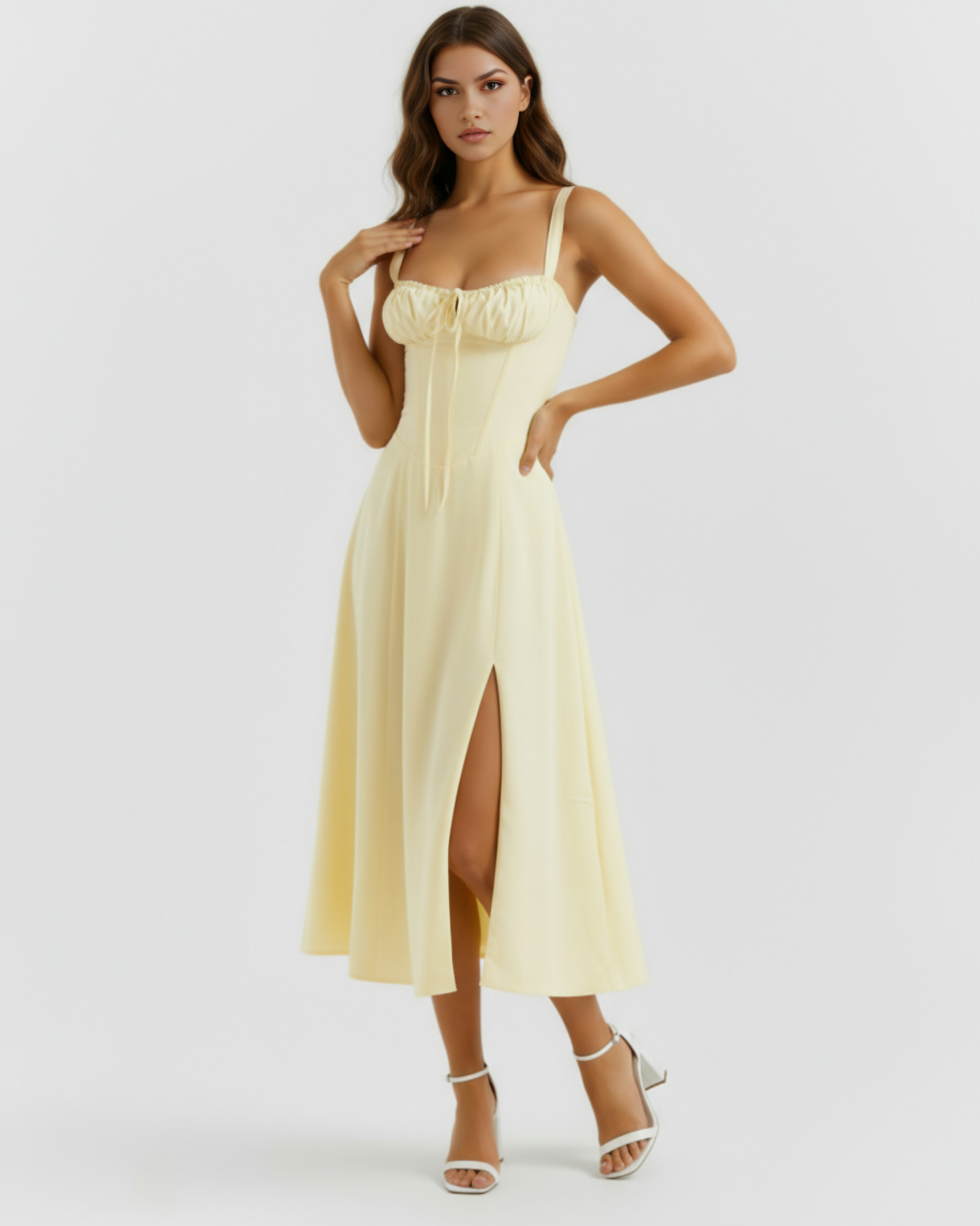 Corseted mini dress for women | Aurora
