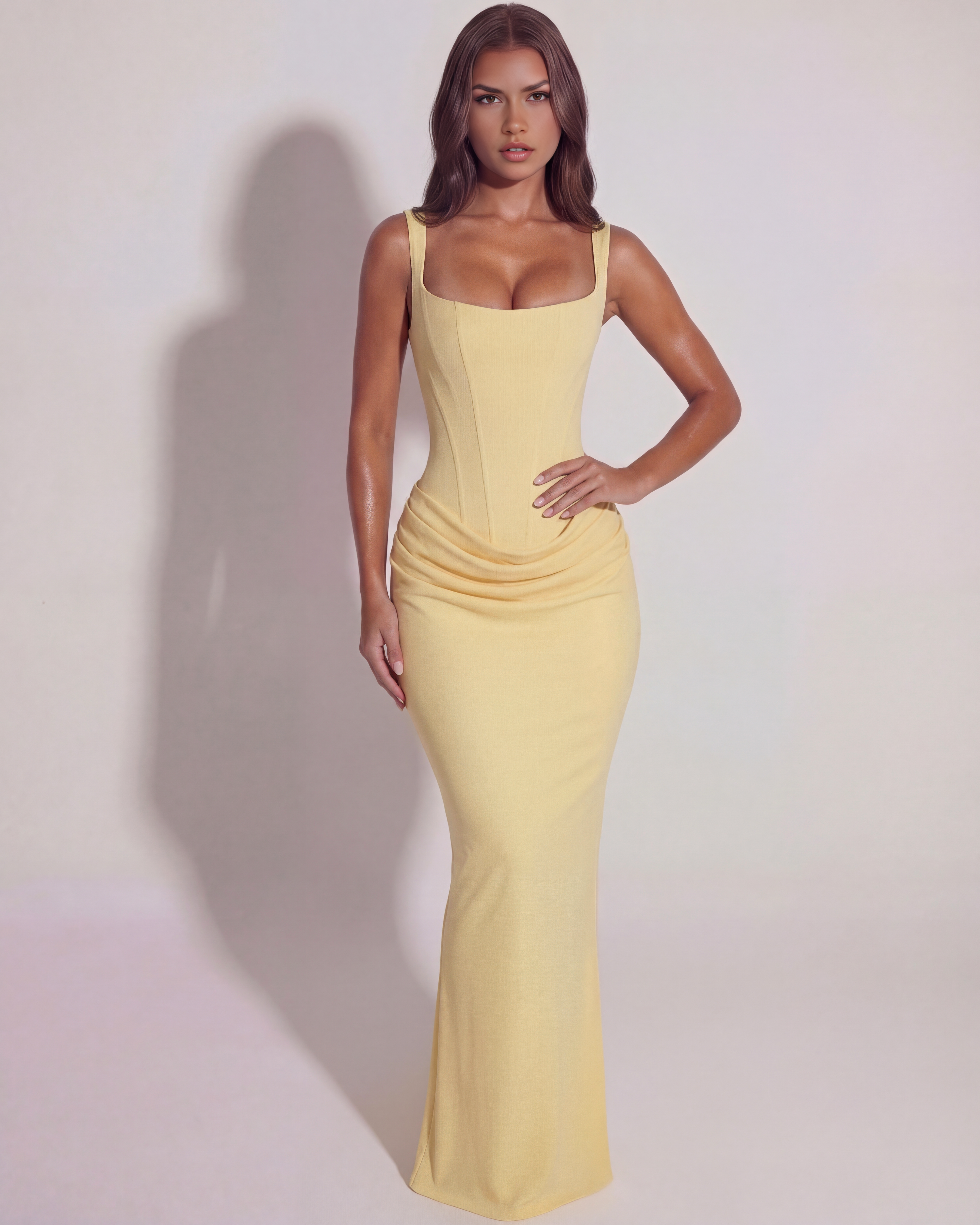 Bodycon lace-up midi dress for women | Eleonora