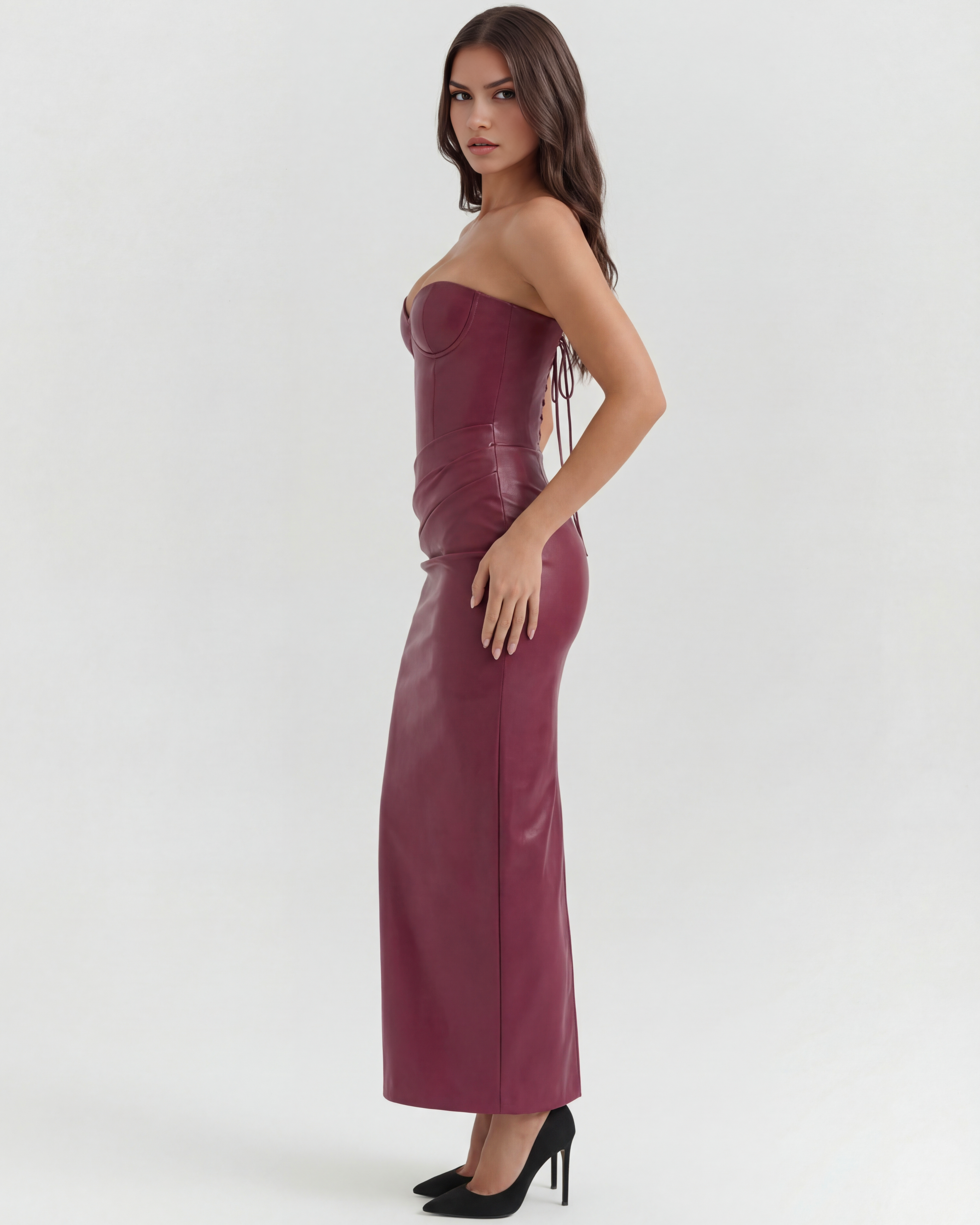 Strapless bodycon maxi dress for women | Vanessa