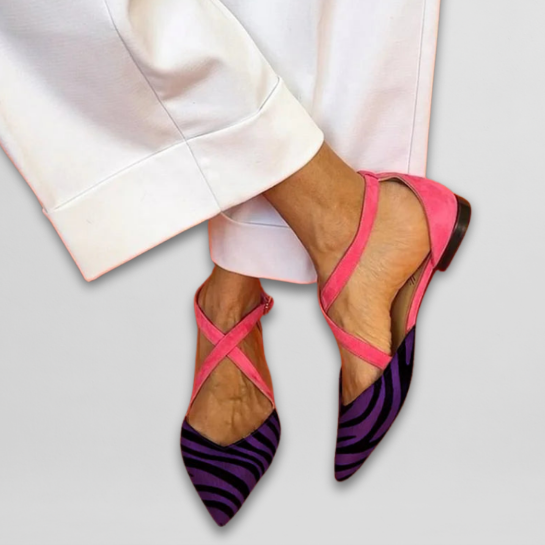 Strappy Pointed Ballerina Flats for Women | Fern