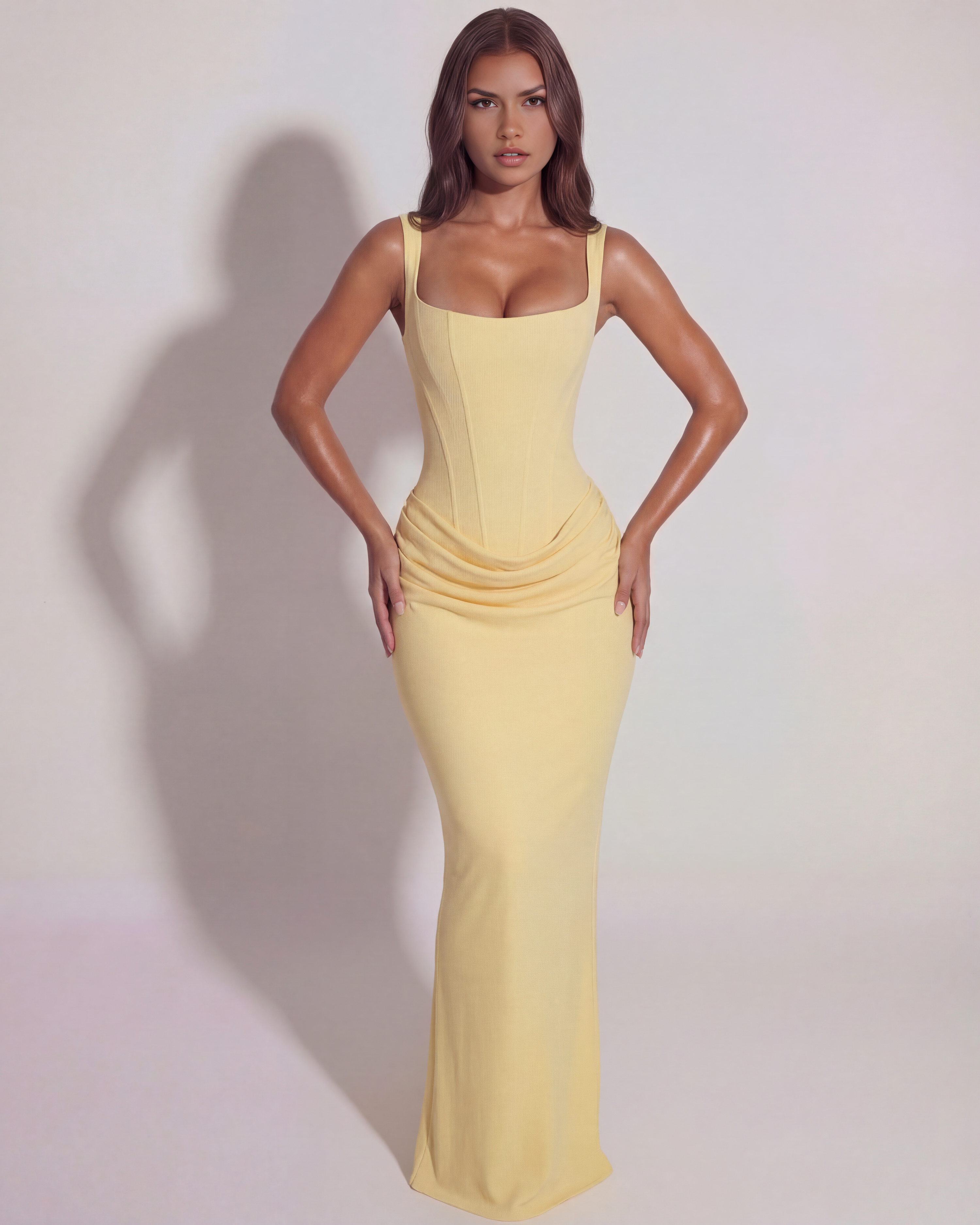 Bodycon lace-up midi dress for women | Eleonora