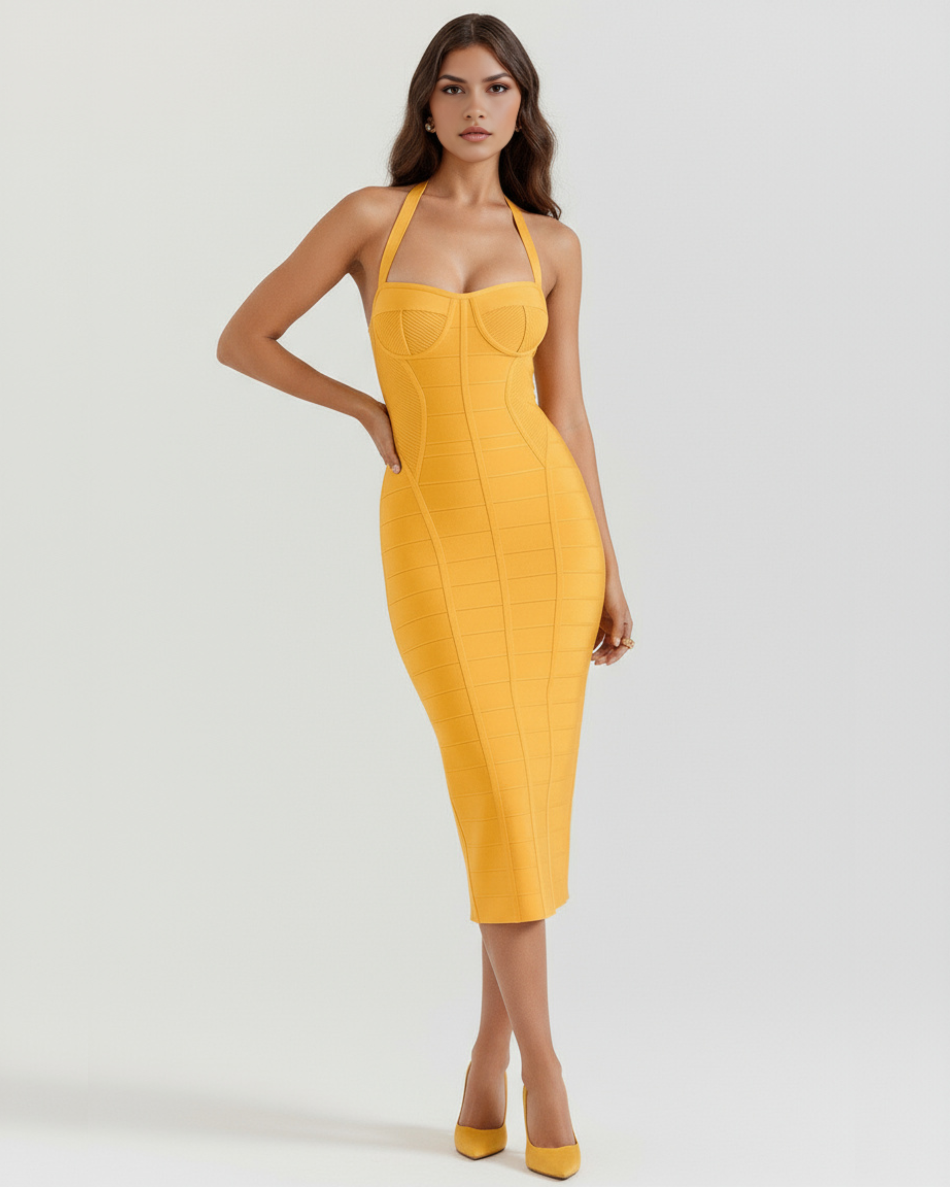 Bandage bodycon midi dress for women | Cleopatra