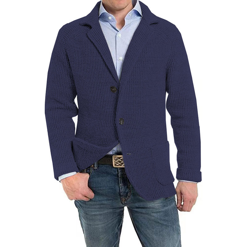 Classic button-front knit cardigan with regular fit Cozy for Men | Derek Vale