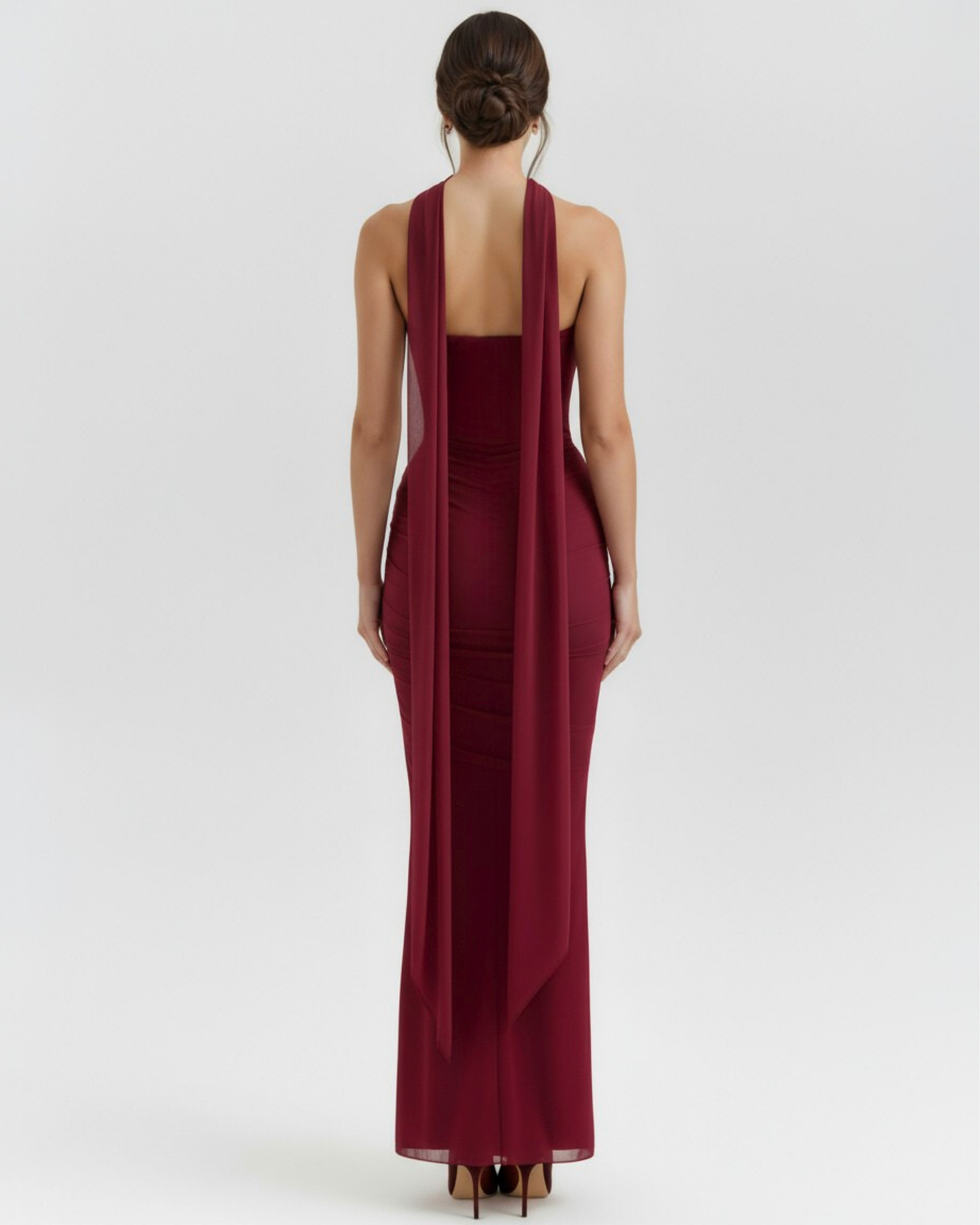Elegant halter corset maxi dress for women | Malu