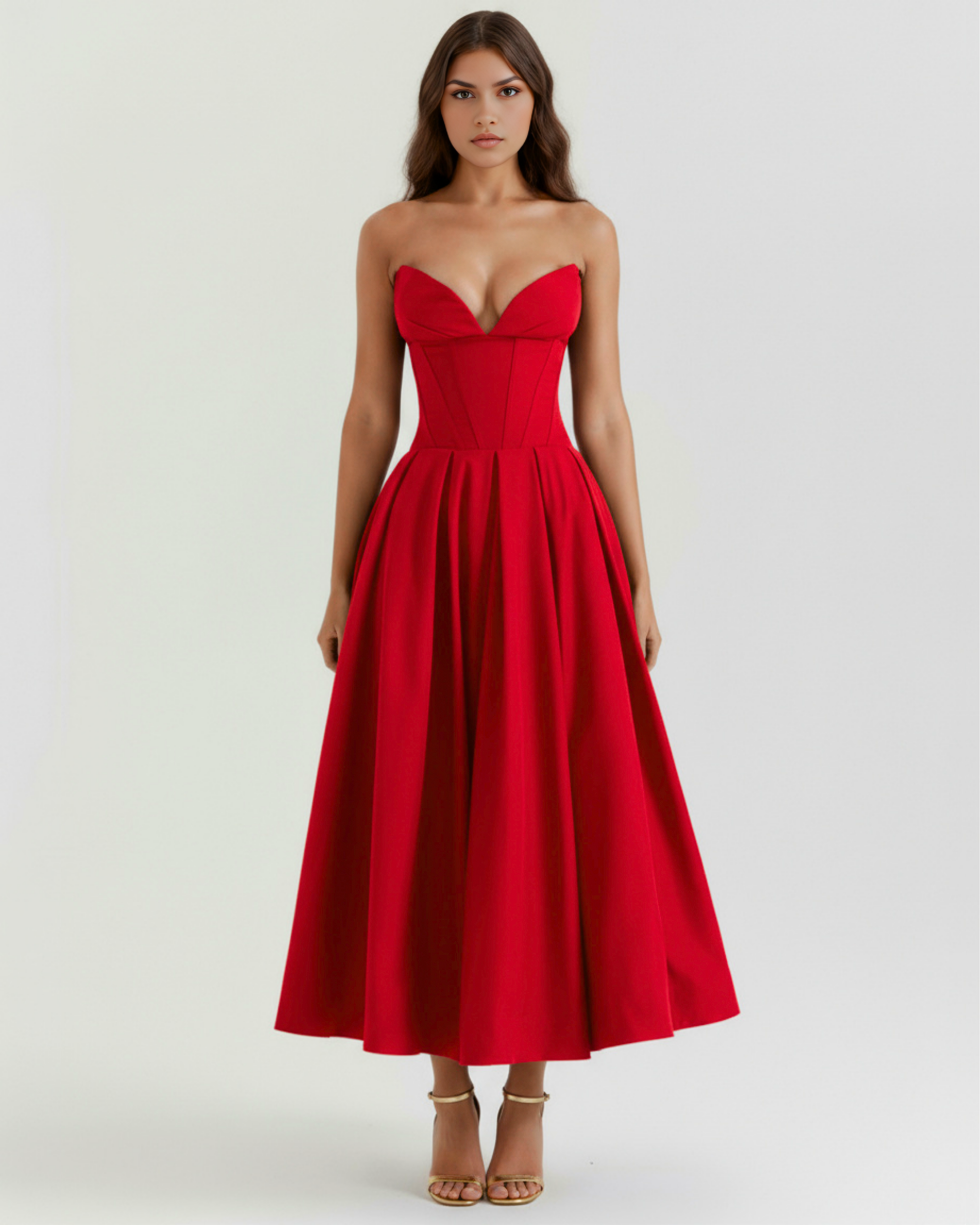 Ruched bodycon midi dress for women | Amalfi