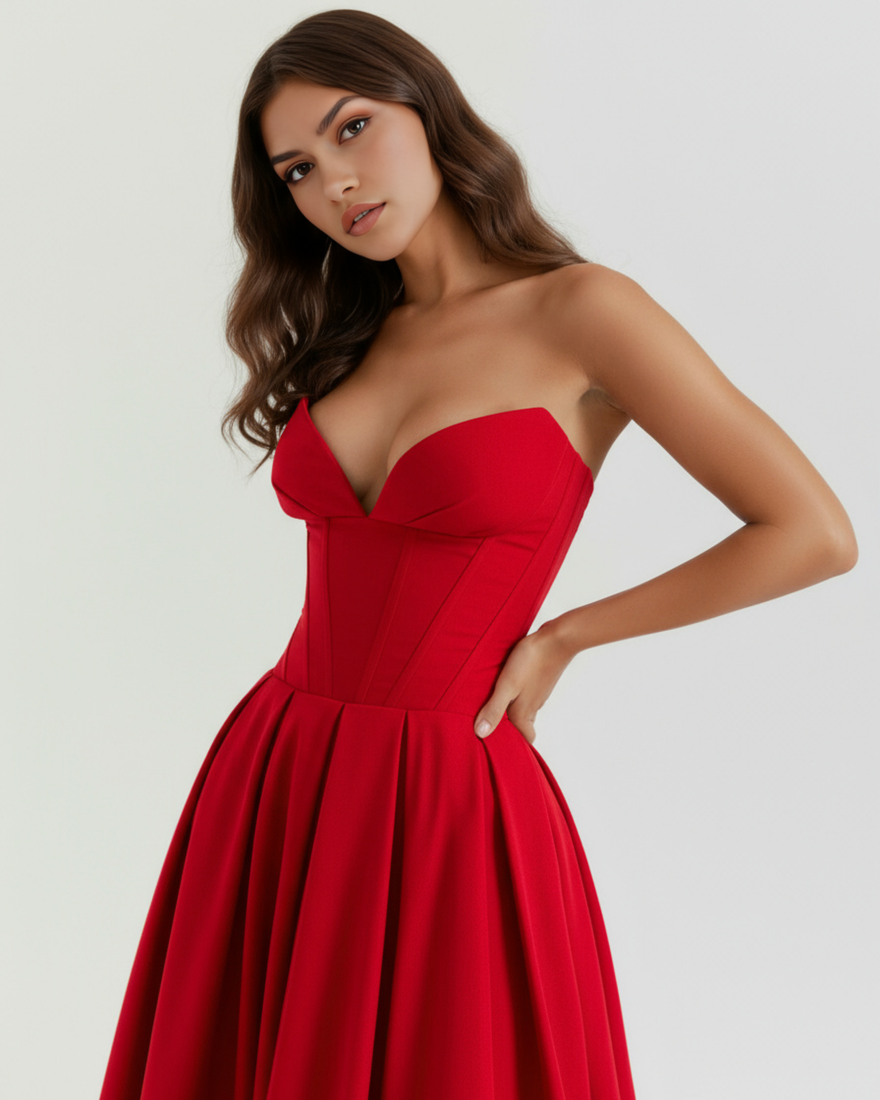 Ruched bodycon midi dress for women | Amalfi