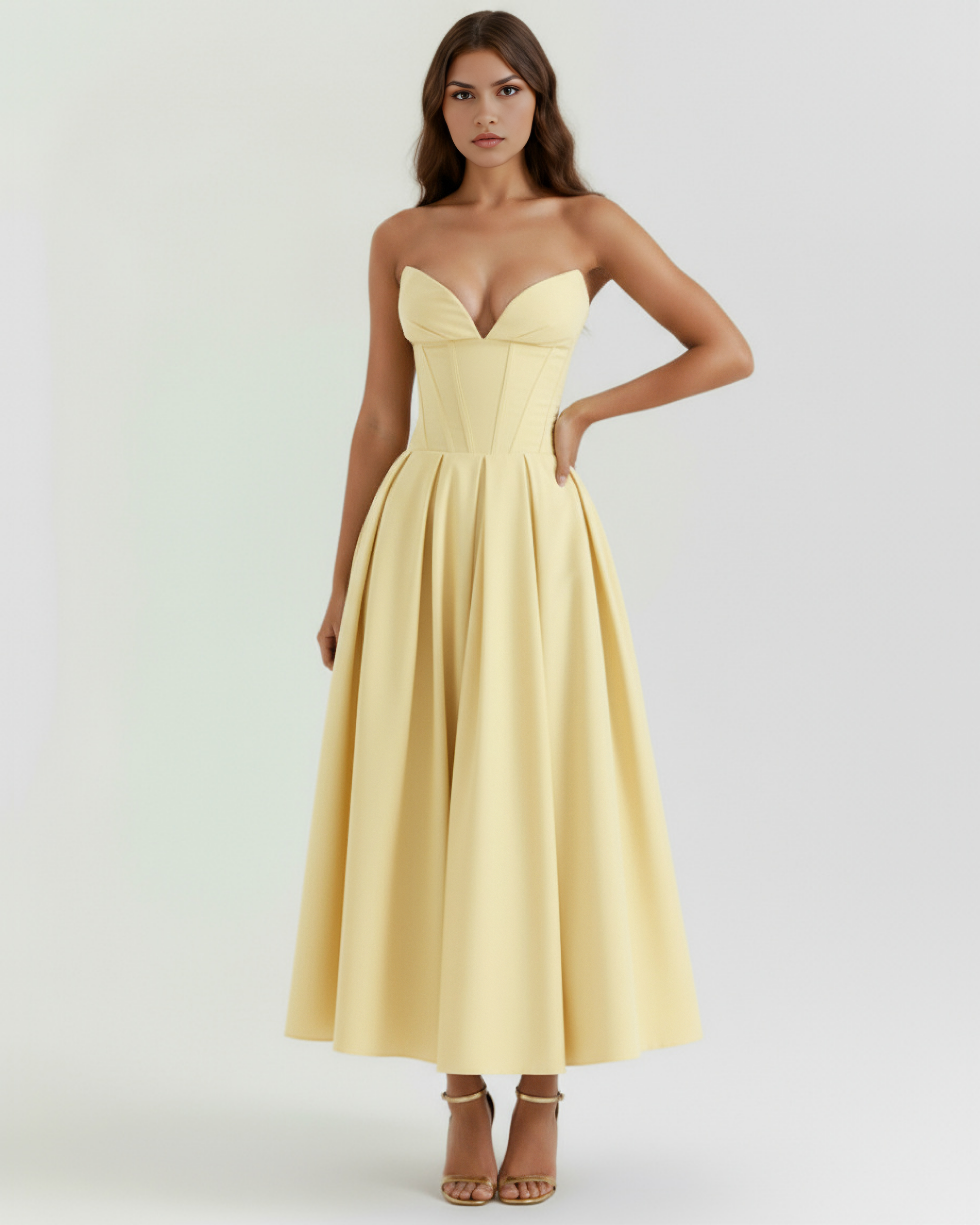 Ruched bodycon midi dress for women | Amalfi