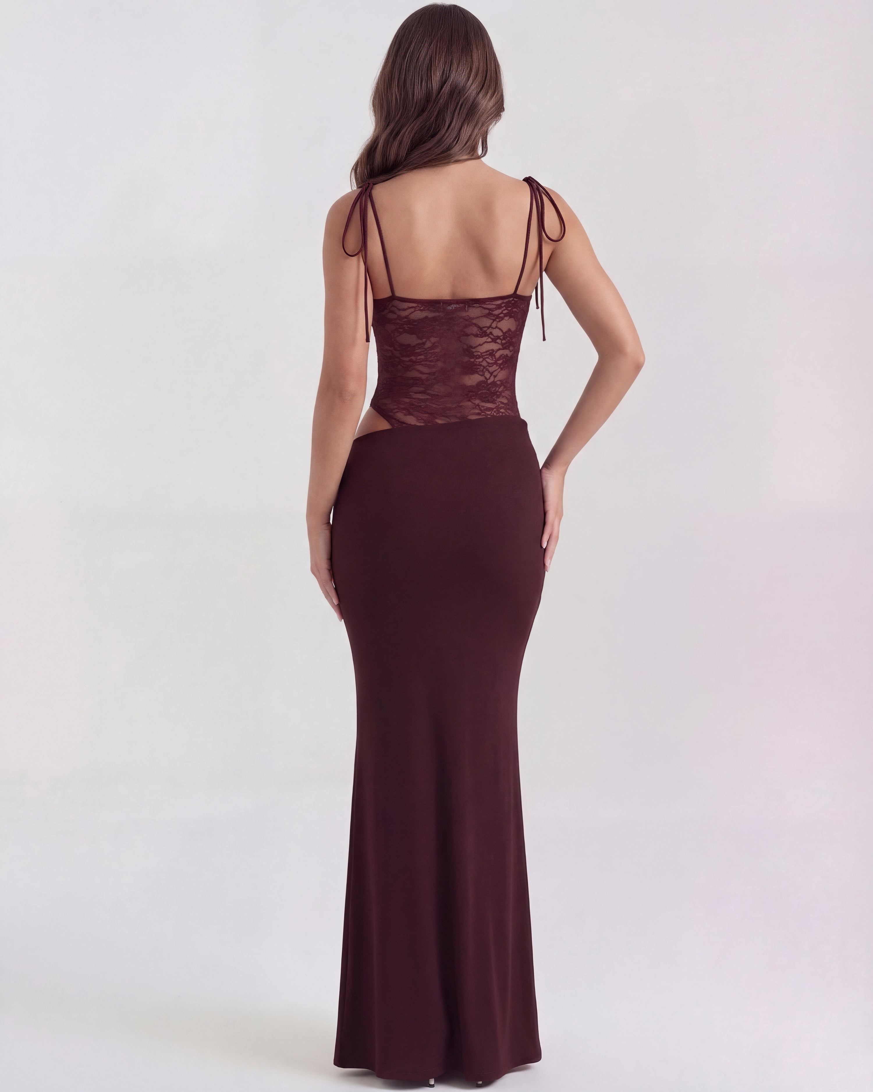 Lace bodycon maxi dress for women | Valeria