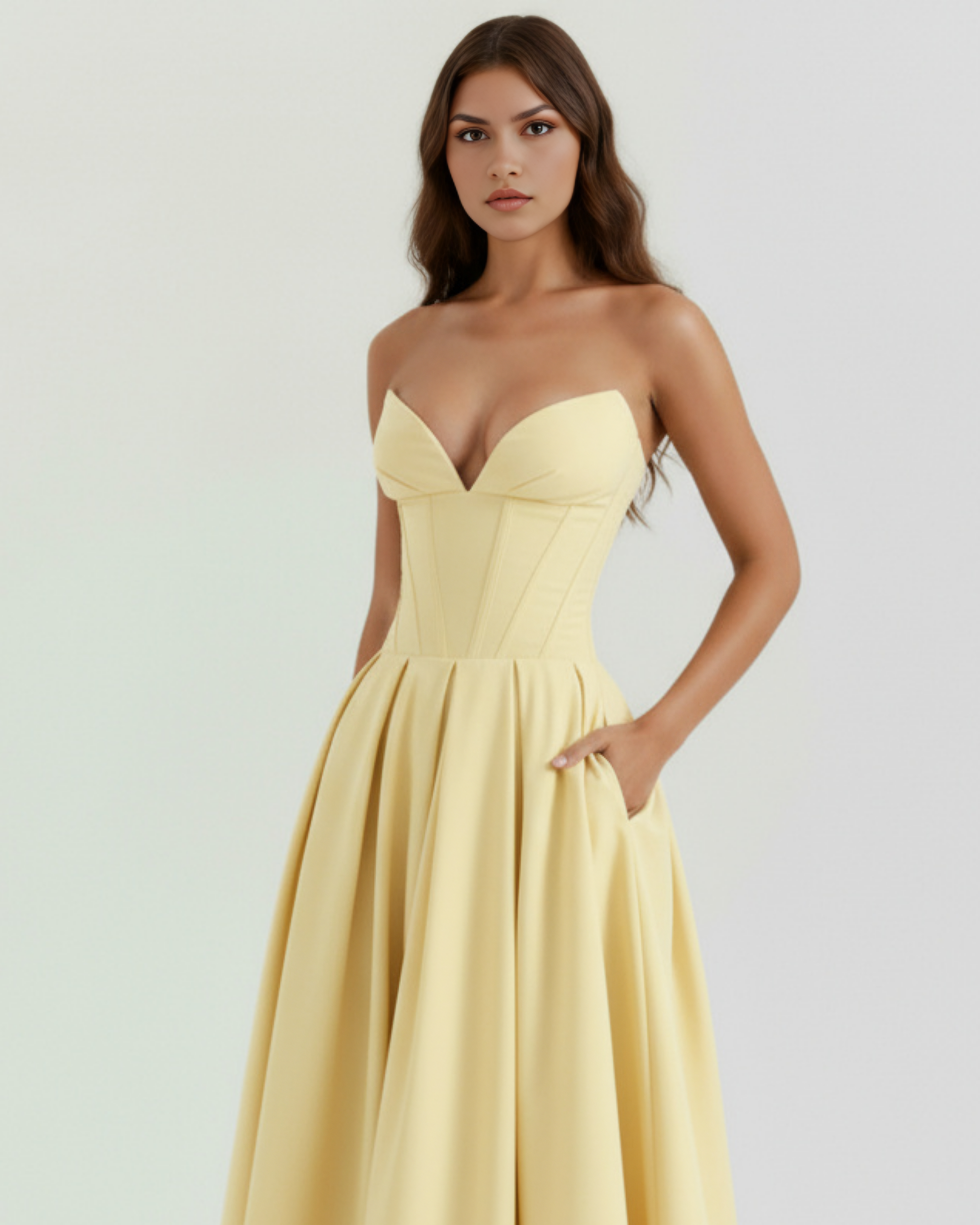 Ruched bodycon midi dress for women | Amalfi