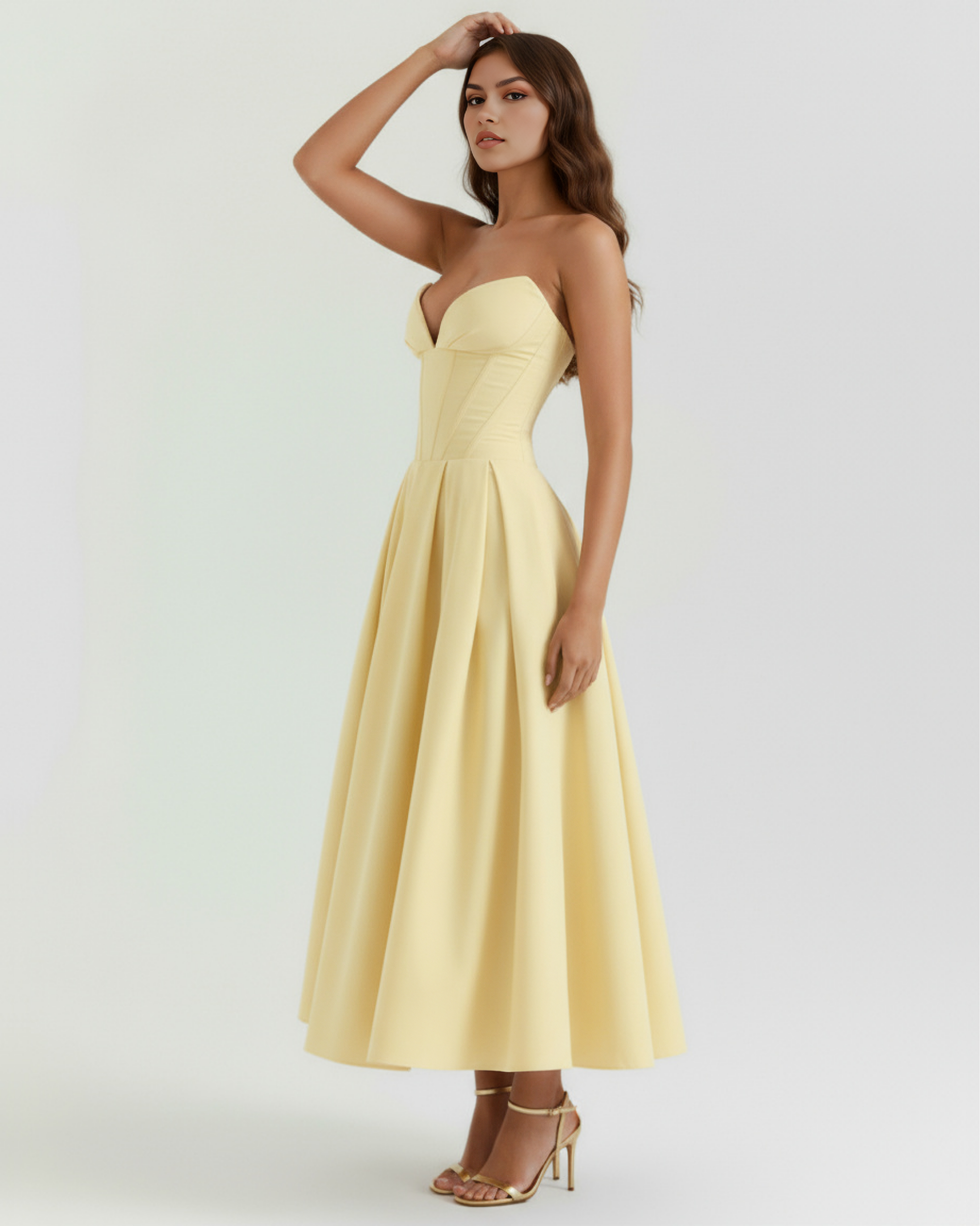 Ruched bodycon midi dress for women | Amalfi