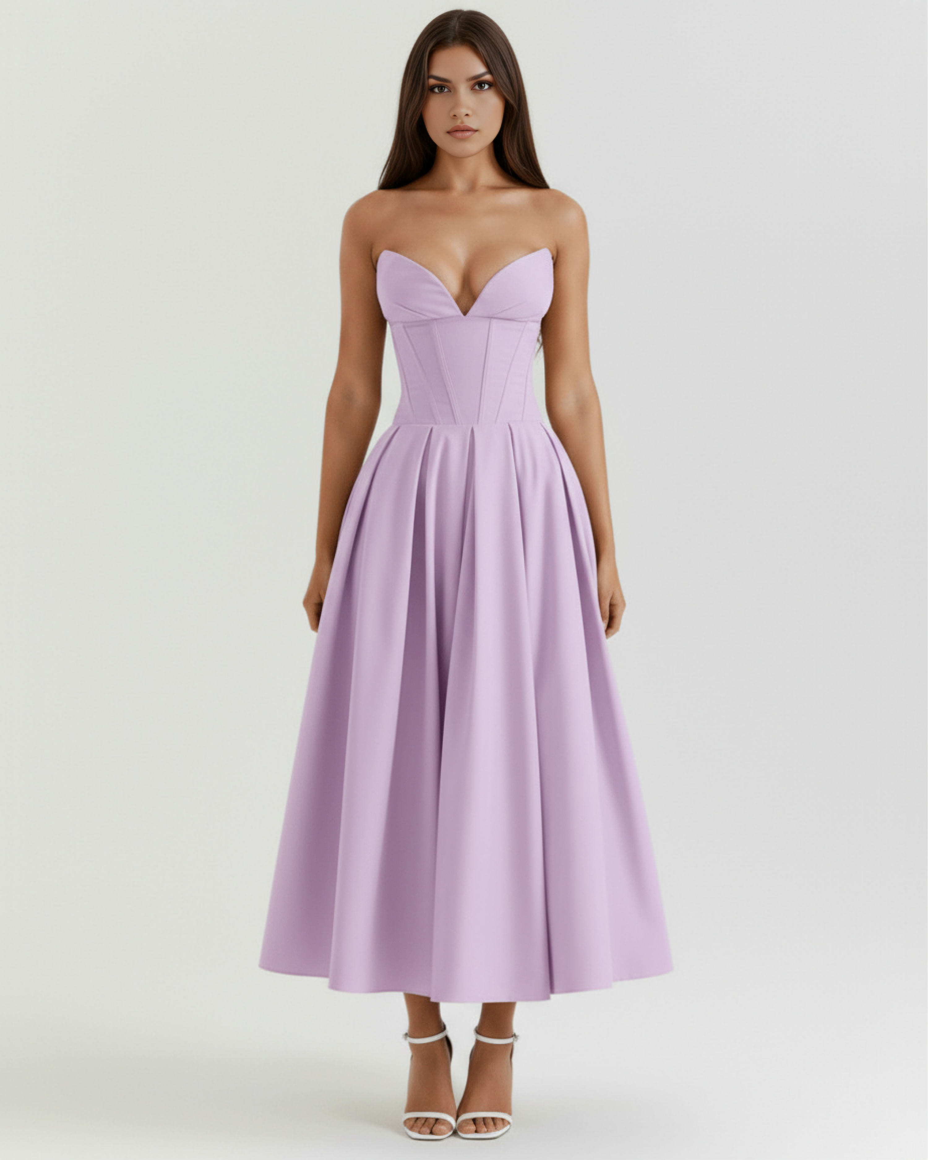 Ruched bodycon midi dress for women | Amalfi