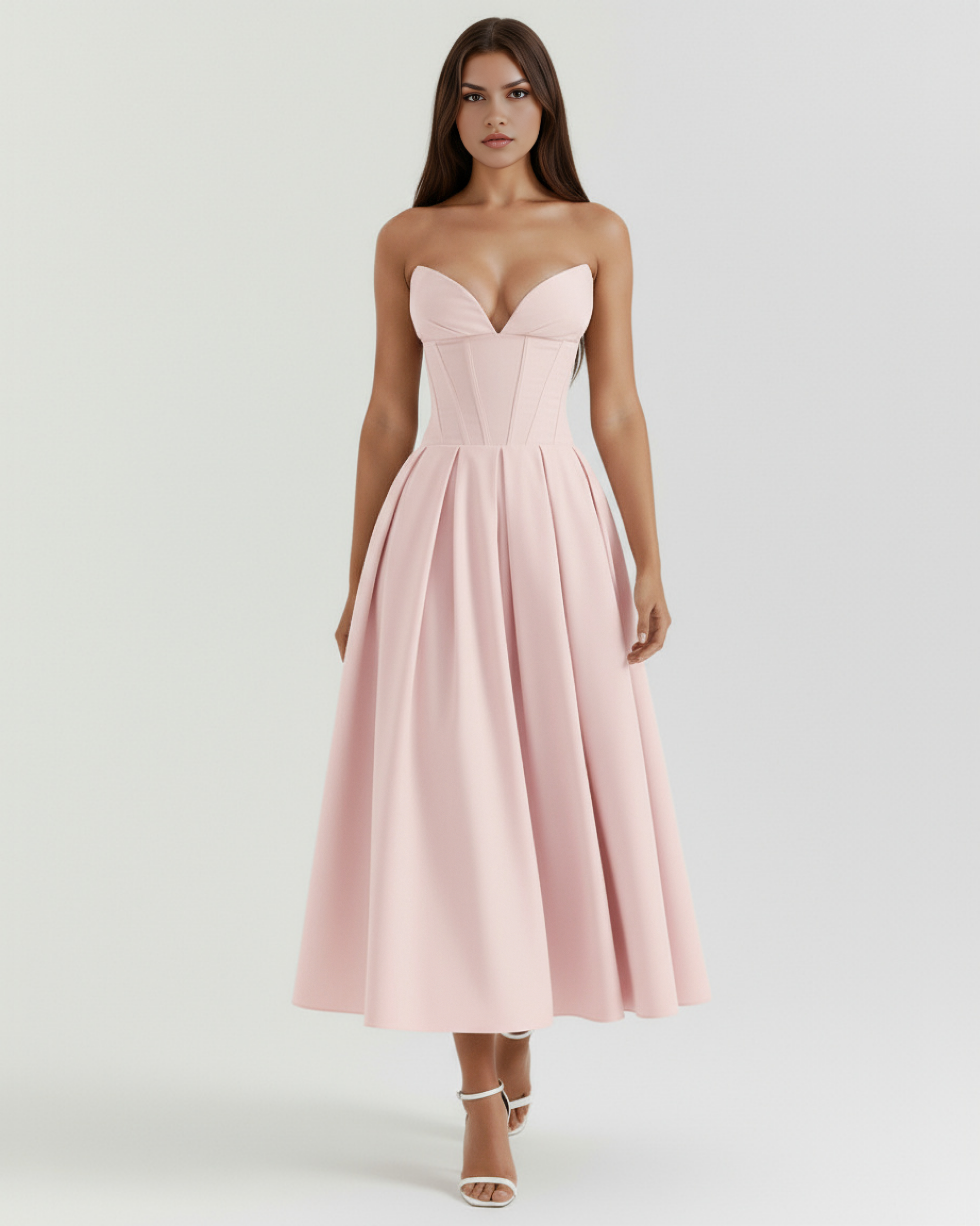 Ruched bodycon midi dress for women | Amalfi
