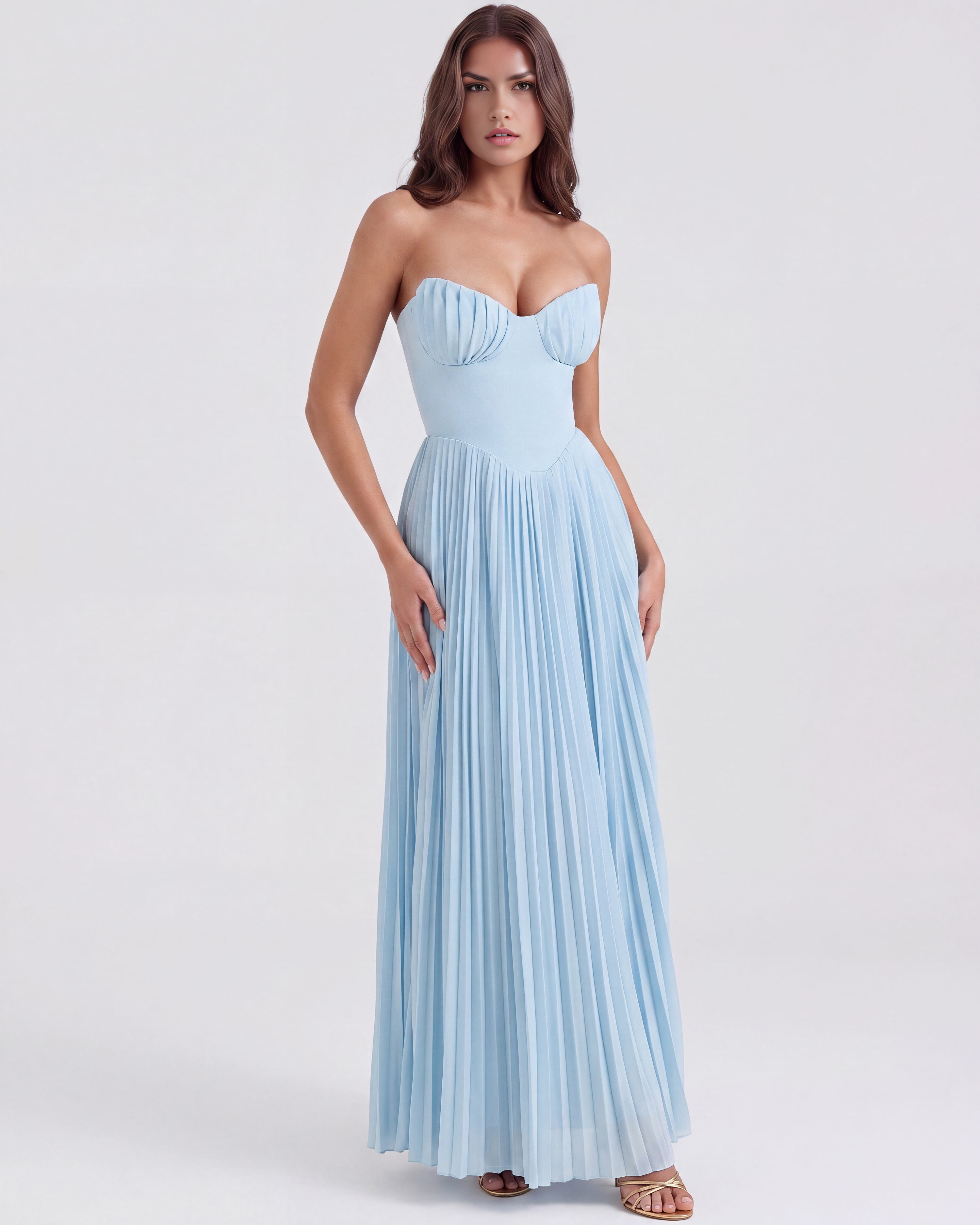 Georgette corset maxi dress for women | Siena