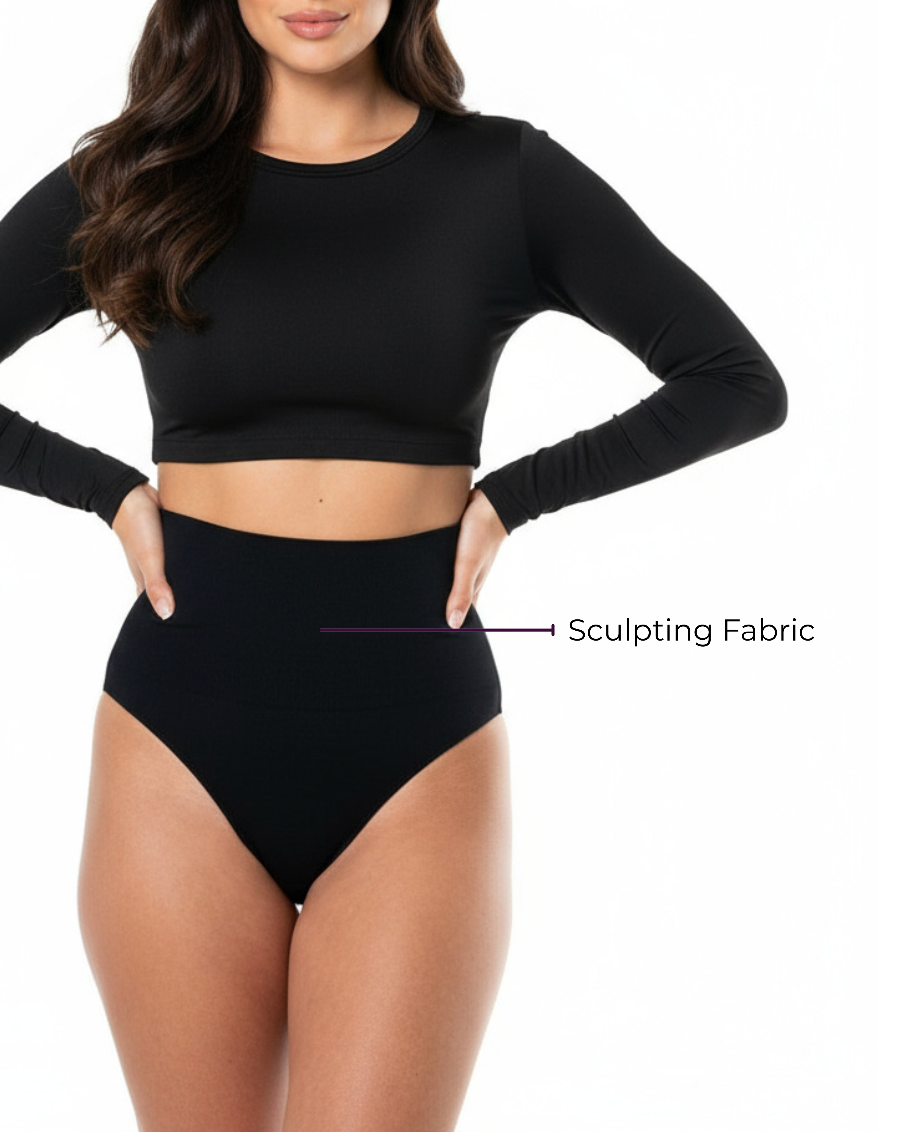 Smooth high-waist sculpting thong for women | High-Waisted Thong