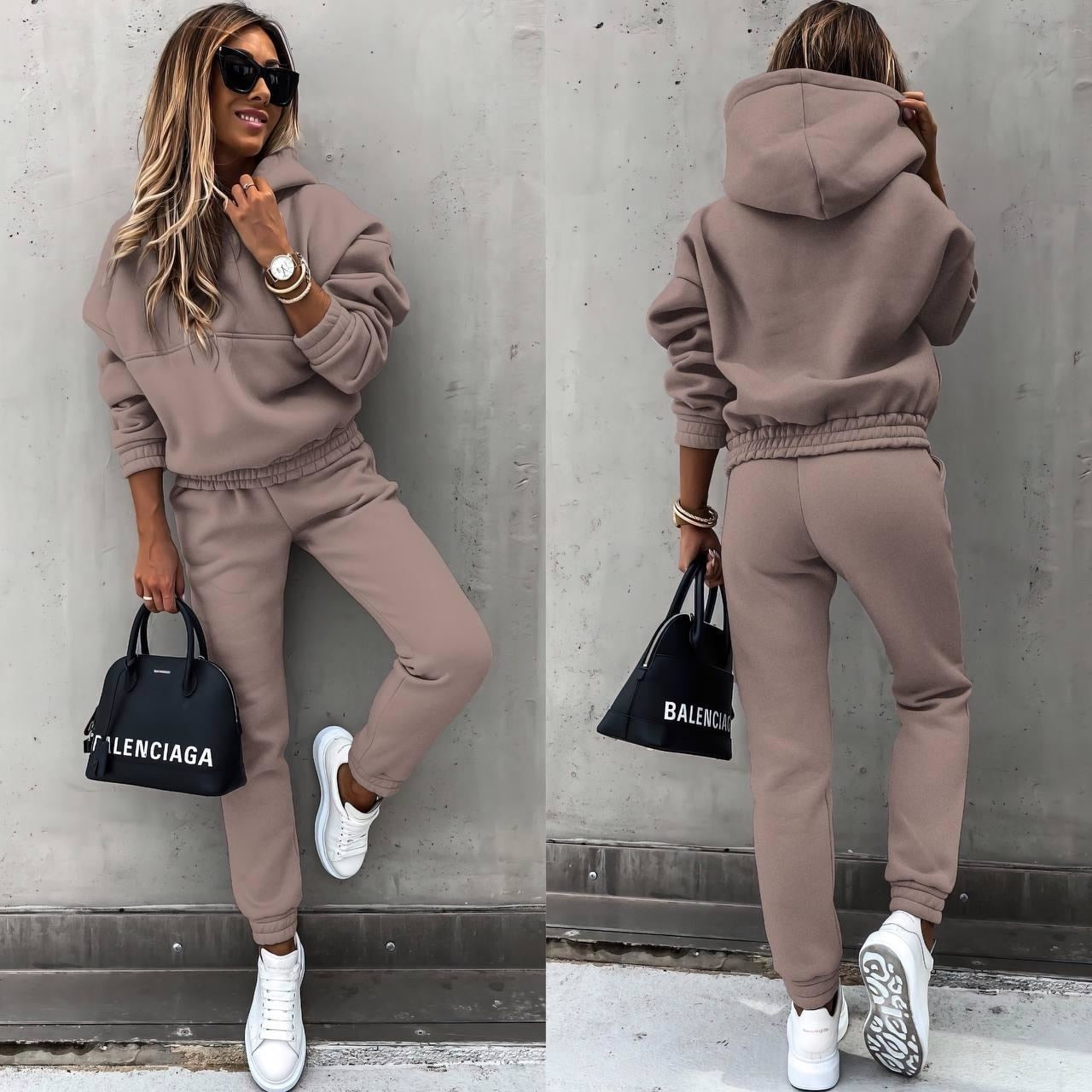 Modern relaxed two-piece lounge set Stylish for Women | Elane Pure