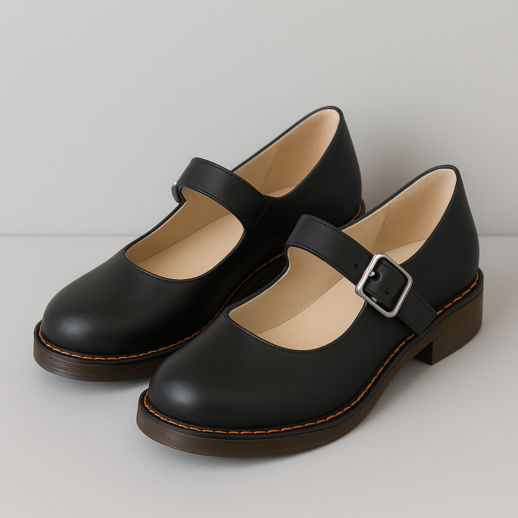 Orthopaedic leather everyday mary janes for women | Anne -4