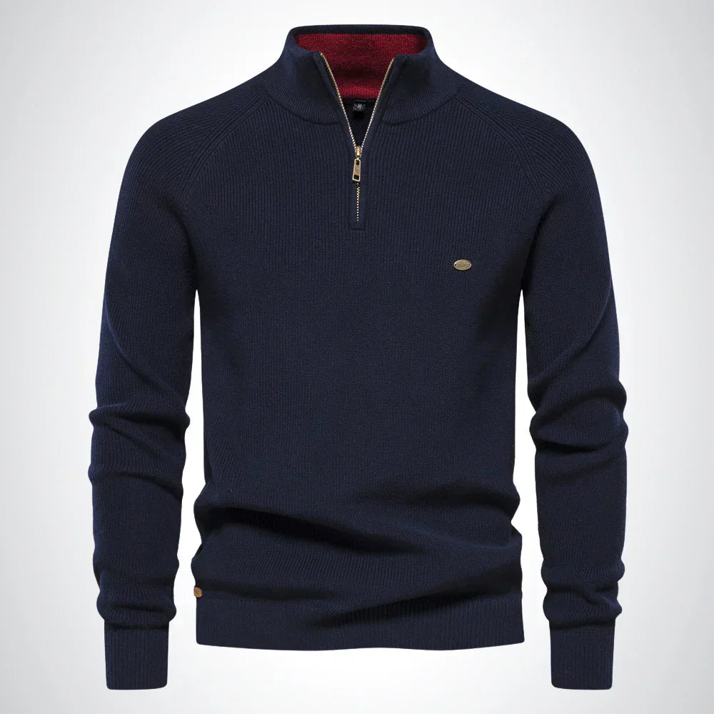 Half-zip stand collar jumper for men | Corven