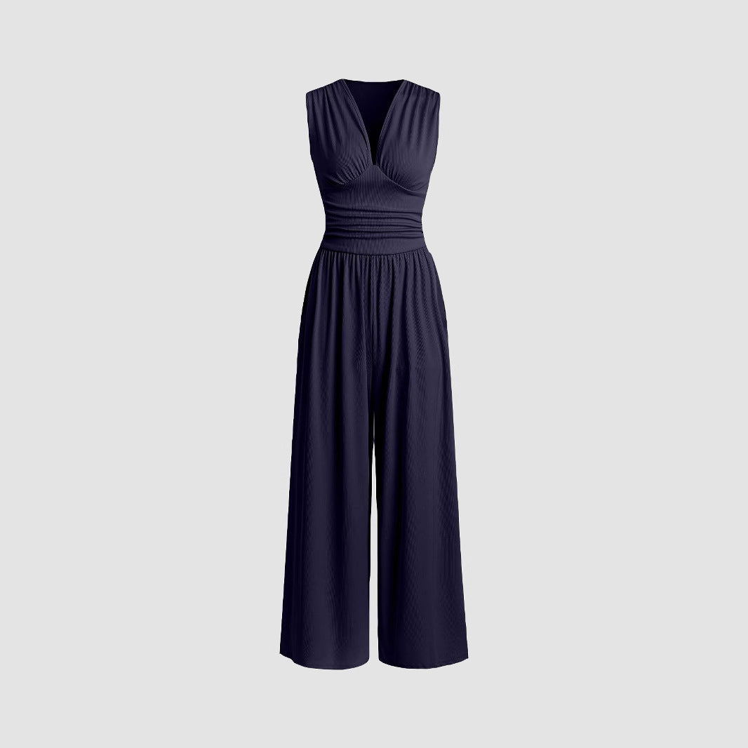 Ruched casual jumpsuit for women | Marlowe