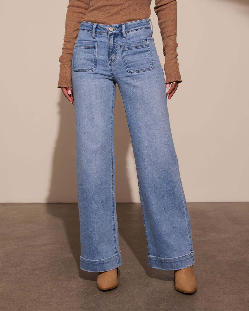 Classic retro slim fit high waist jeans for women | Eloria