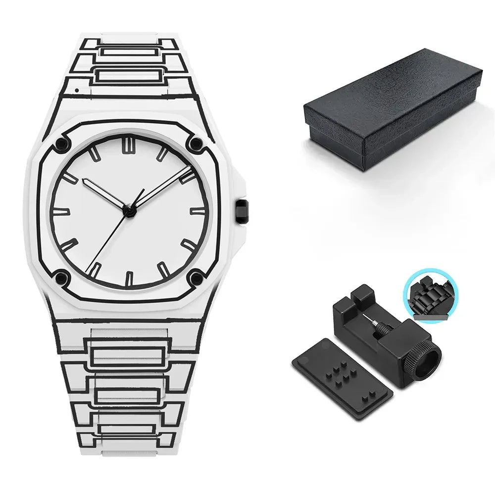 Outline Arc 3D Dial Watch Stylish for Men