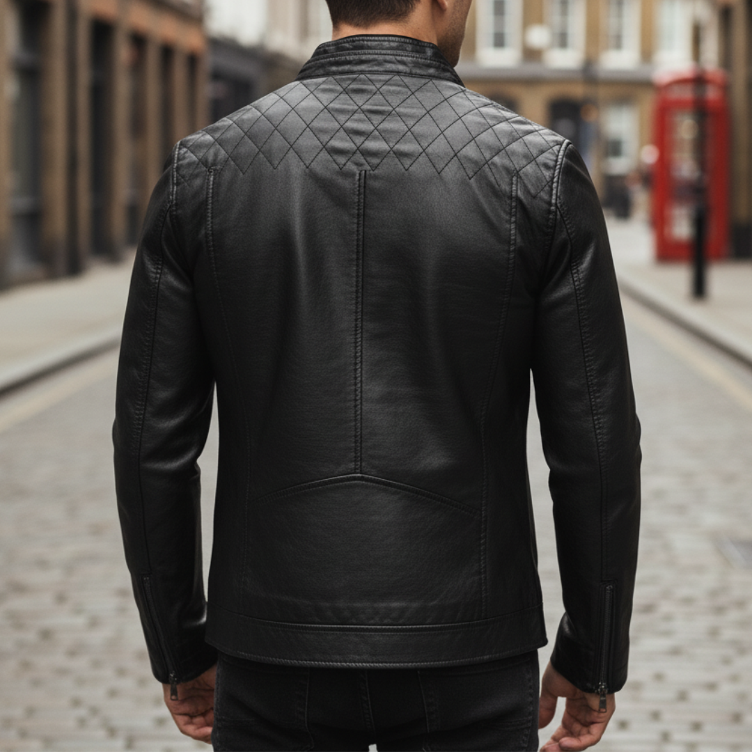 Stand-collar zip jacket with sleek silhouette for men | Maverick