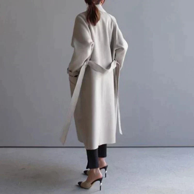 Elegant long tailored winter coat Stylish for Women | Isabelle Epoque