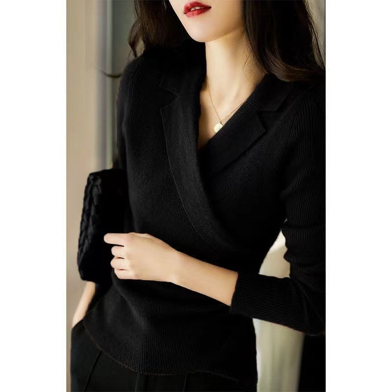 Caramel Peter Pan Collar Asymmetrical Sweater Women | Elira