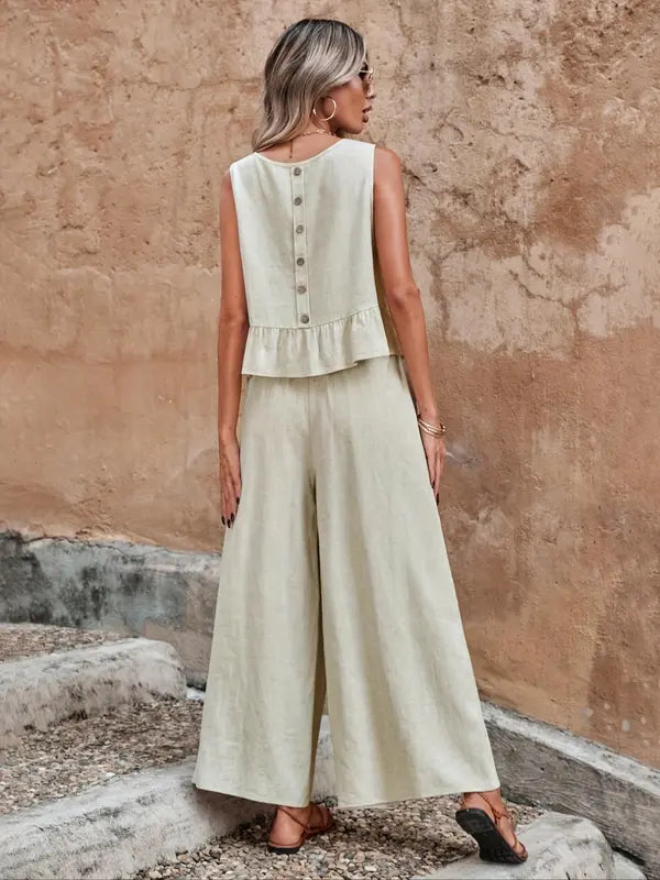 Casual sleeveless lounge set for women | Alvera