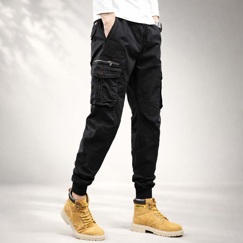 Tapered cargo jogger pants for men | Ravenhaul