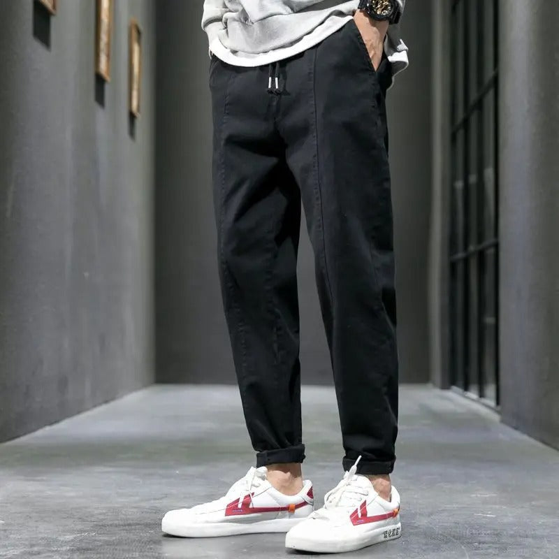 Tapered drawstring everyday joggers for men | Evan's Easywear -11