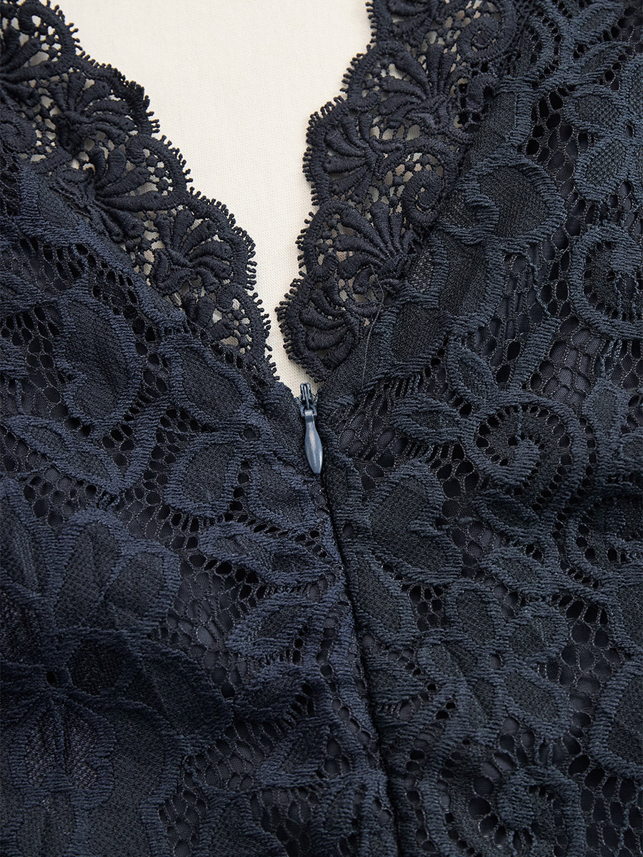 Bohemian lace sleeveless midi dress Chic for Women | Azelina