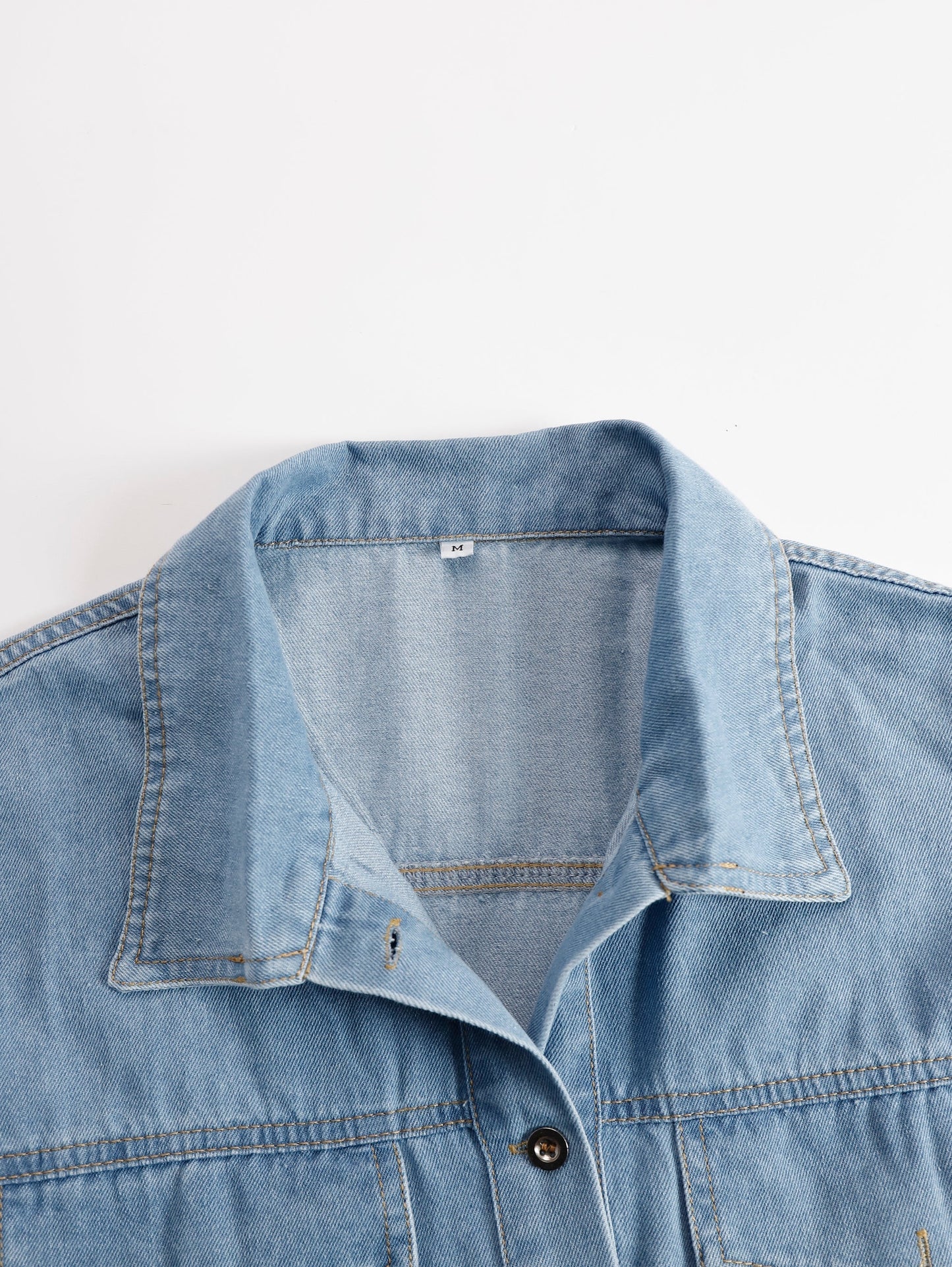 Vintage denim shirt mini dress with tassel detail Chic for Women | Solmara