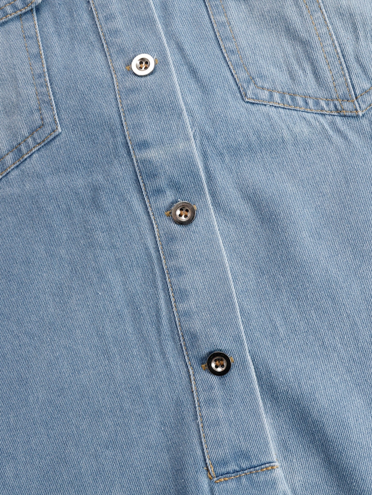 Vintage denim shirt mini dress with tassel detail Chic for Women | Solmara