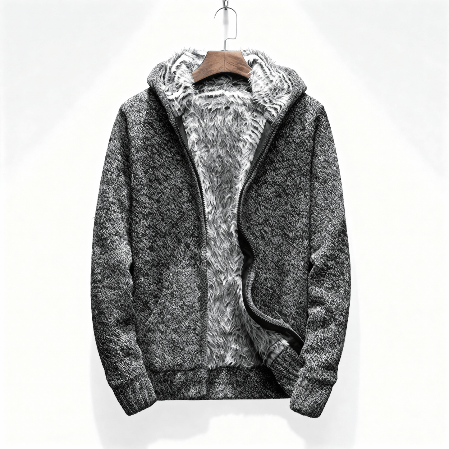 Merrin Fur-Lined Zip Hoodie men | Caelmont