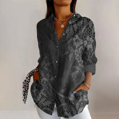 Classic vintage everyday casual blouse for women | Ellaine -2