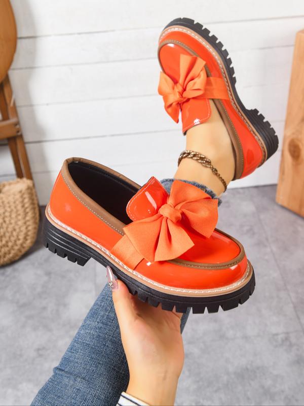 Elegant Bow-Detail Slip-On Loafers for Women | Chelsea
