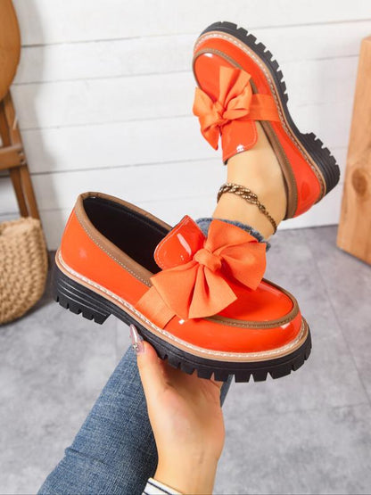 Elegant Bow-Detail Slip-On Loafers for Women | Chelsea