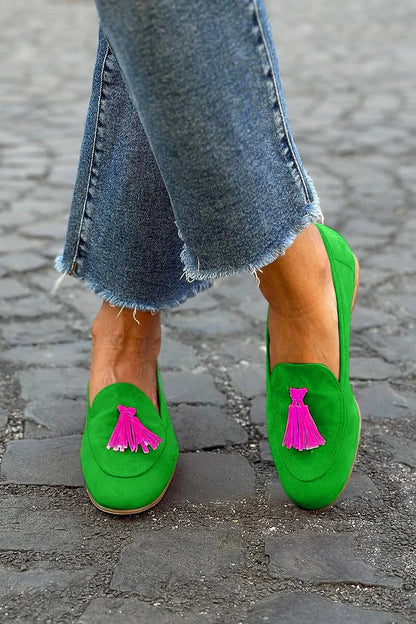 Classic Tassel Slip-On Loafers for Women | Mandy