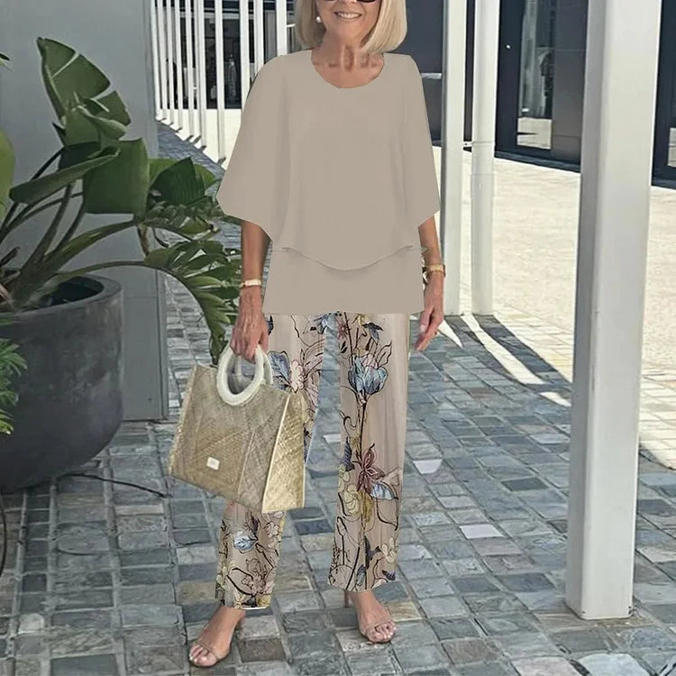 Trendy print two-piece everyday co-ord set for women | Genevieve -4