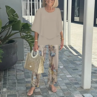 Trendy print two-piece everyday co-ord set for women | Genevieve -4