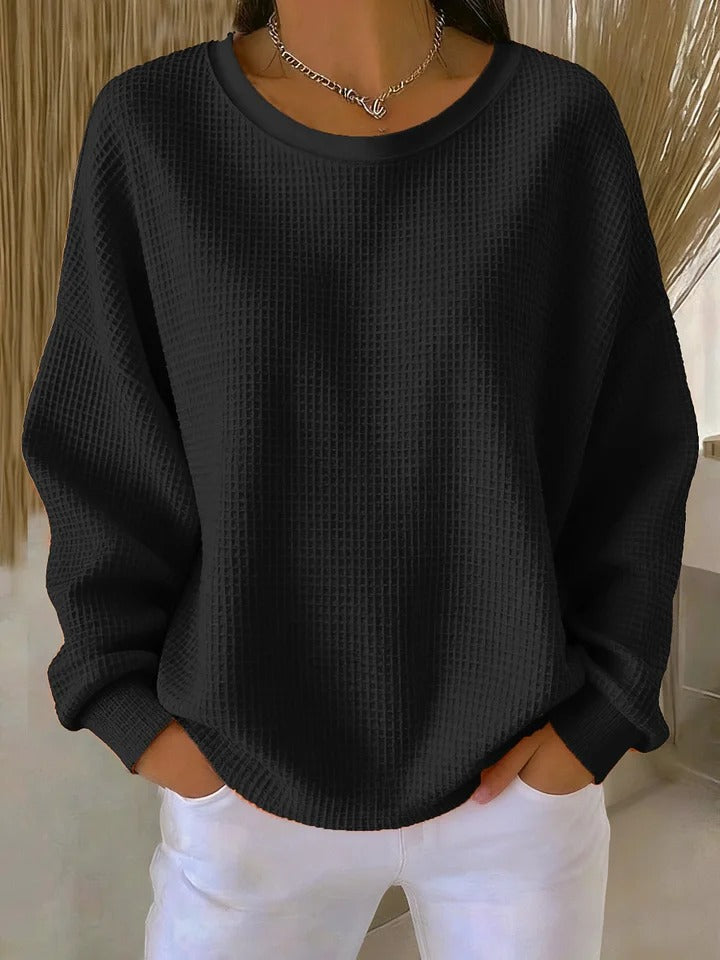 Textured cosy knit everyday jumper for women | Elora -7