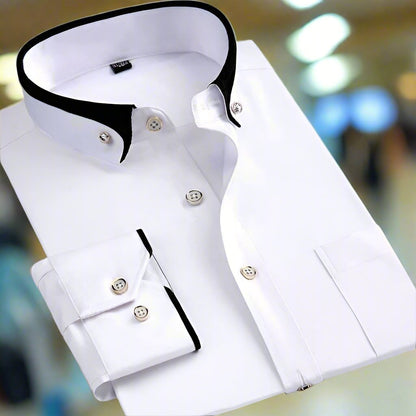Classic long-sleeve everyday shirt for men | Iver -2