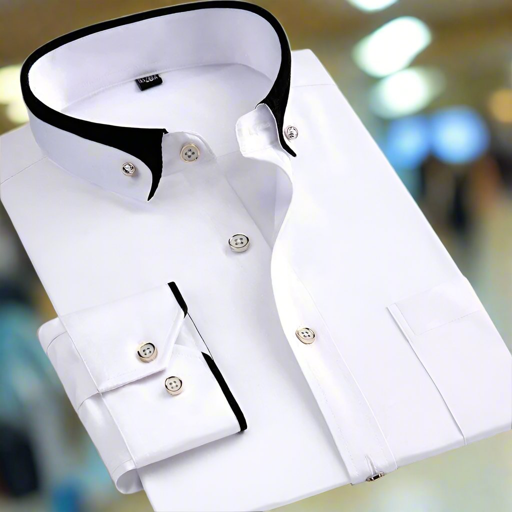 Classic long sleeve button shirt for men | Evander